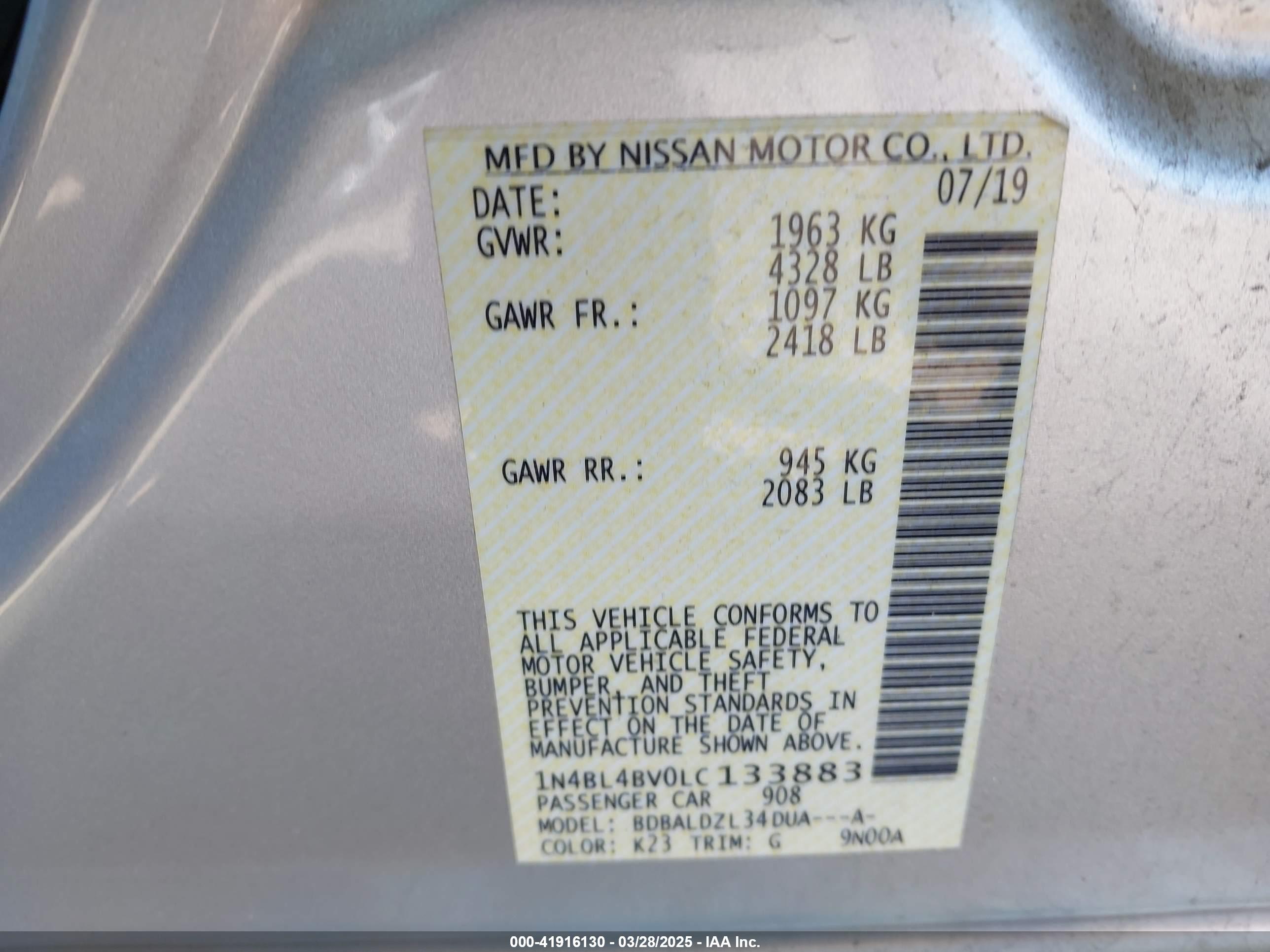 NISSAN ALTIMA image 9