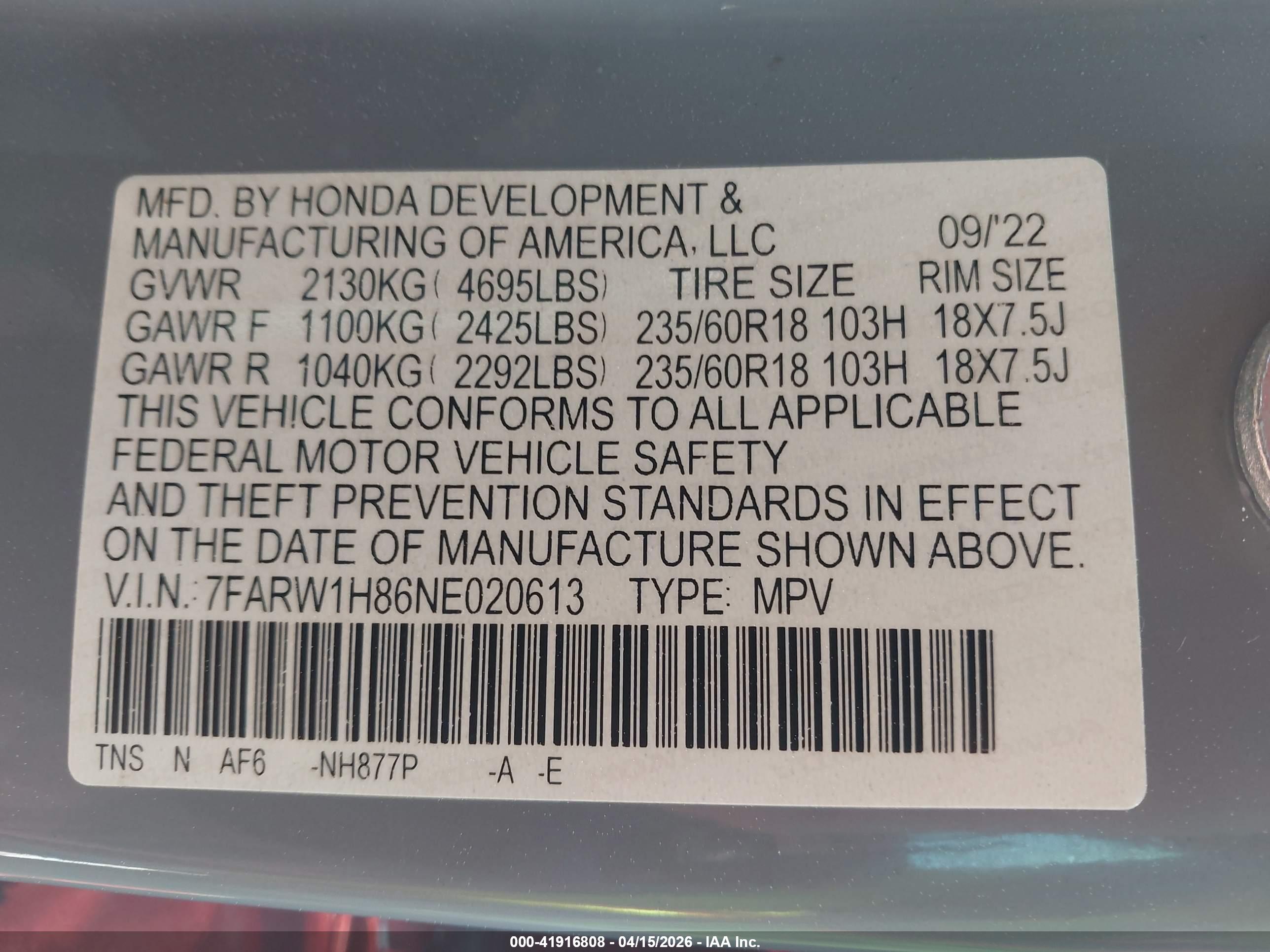 HONDA CR-V image 9
