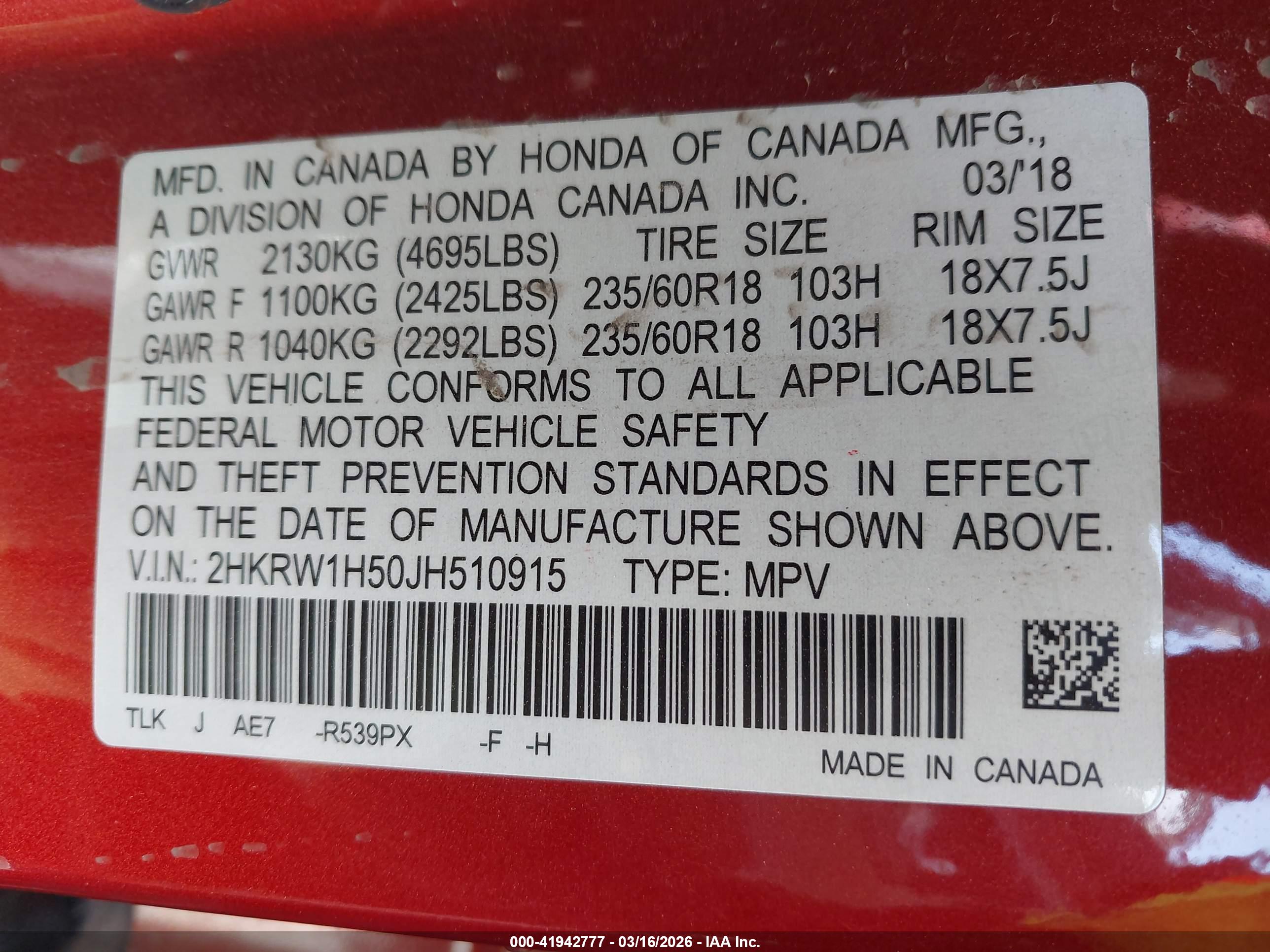 HONDA CR-V image 9