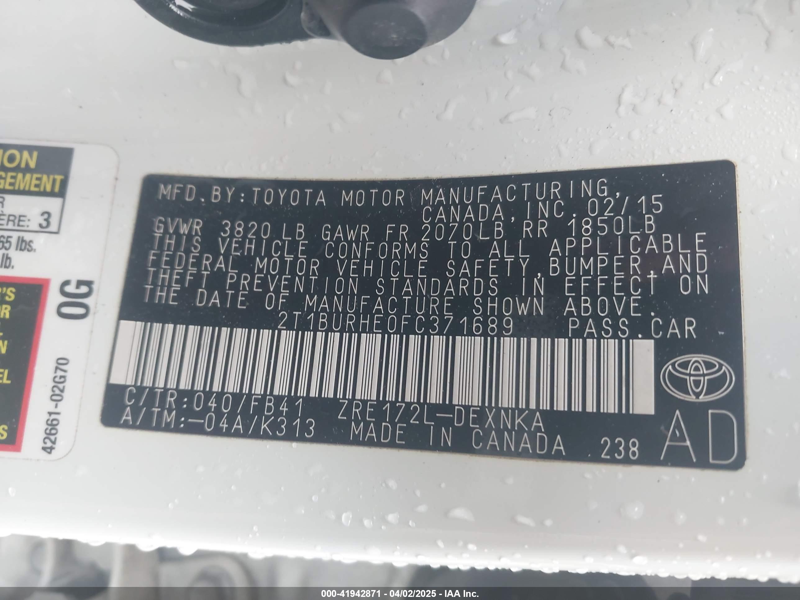 TOYOTA COROLLA image 9