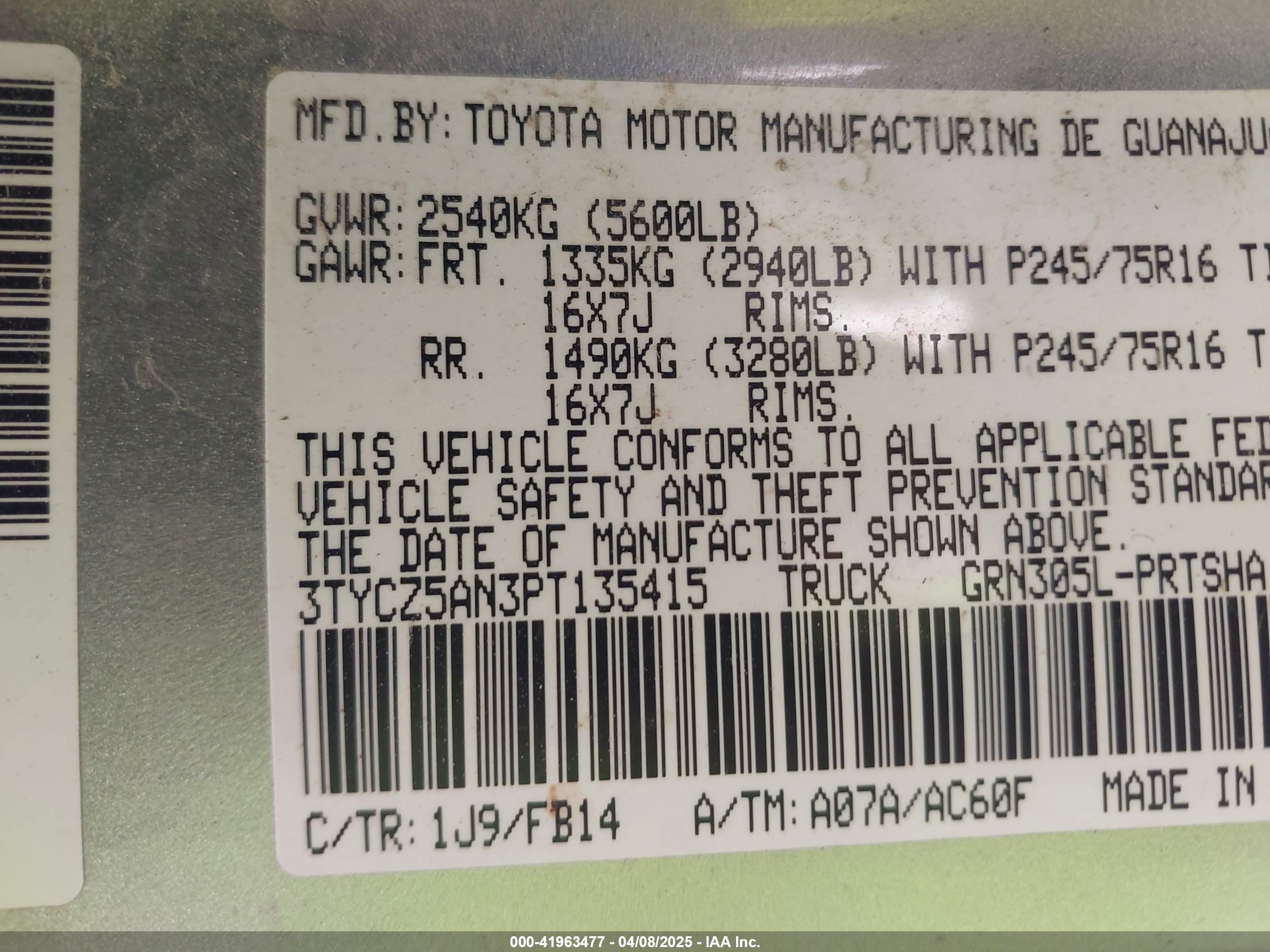 TOYOTA TACOMA image 9