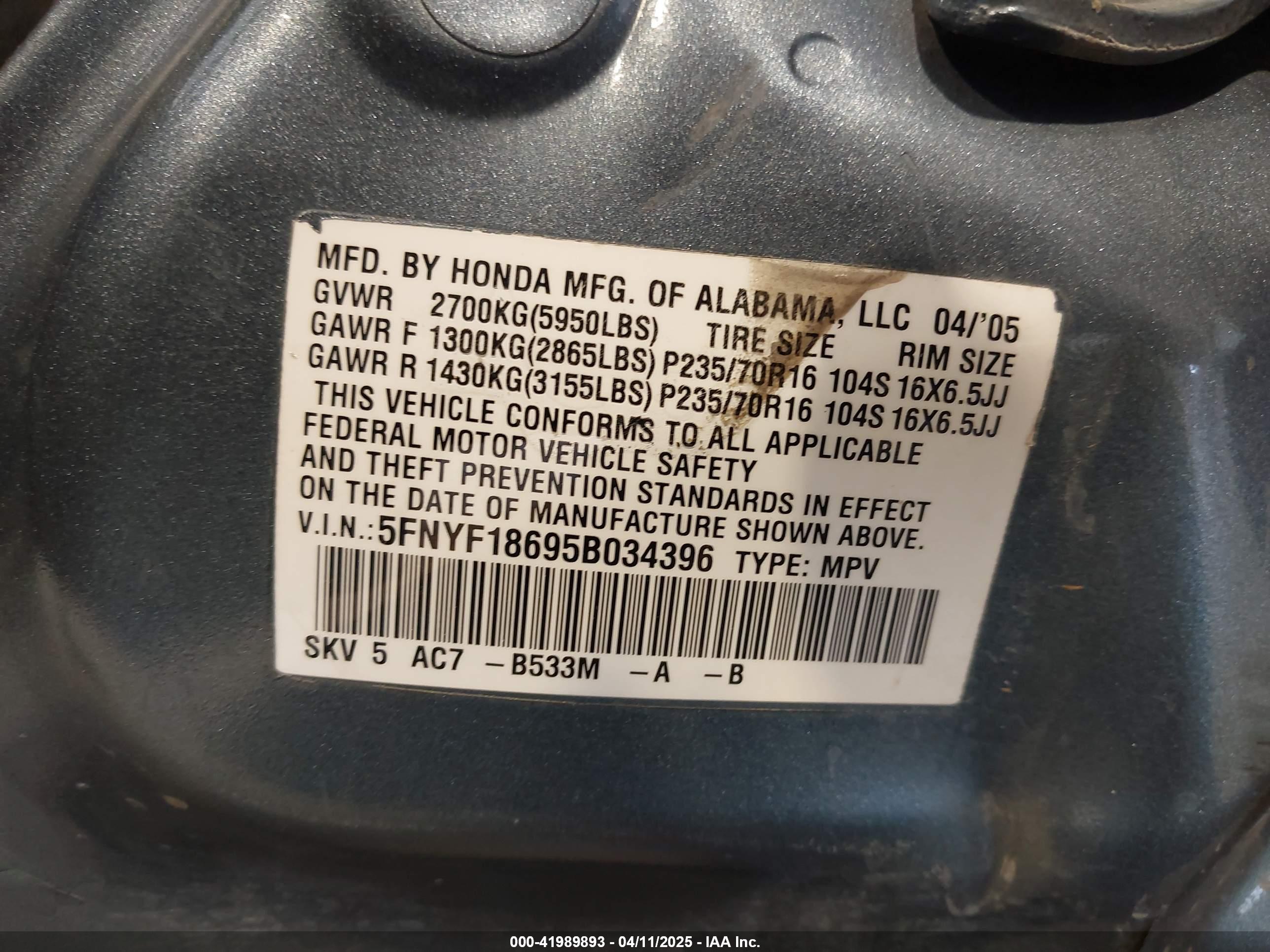 HONDA PILOT image 9