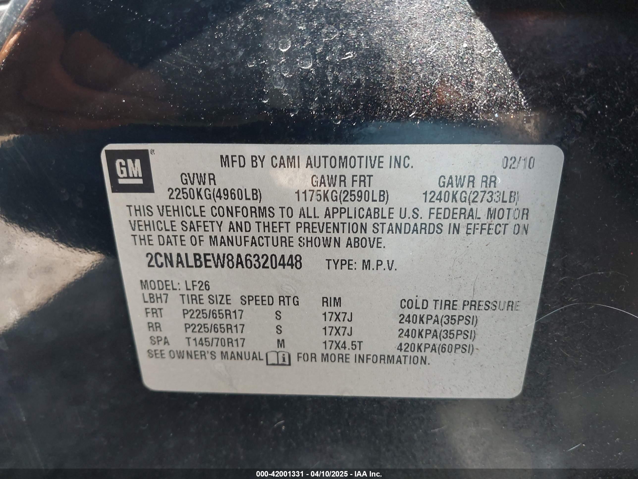 CHEVROLET EQUINOX image 9