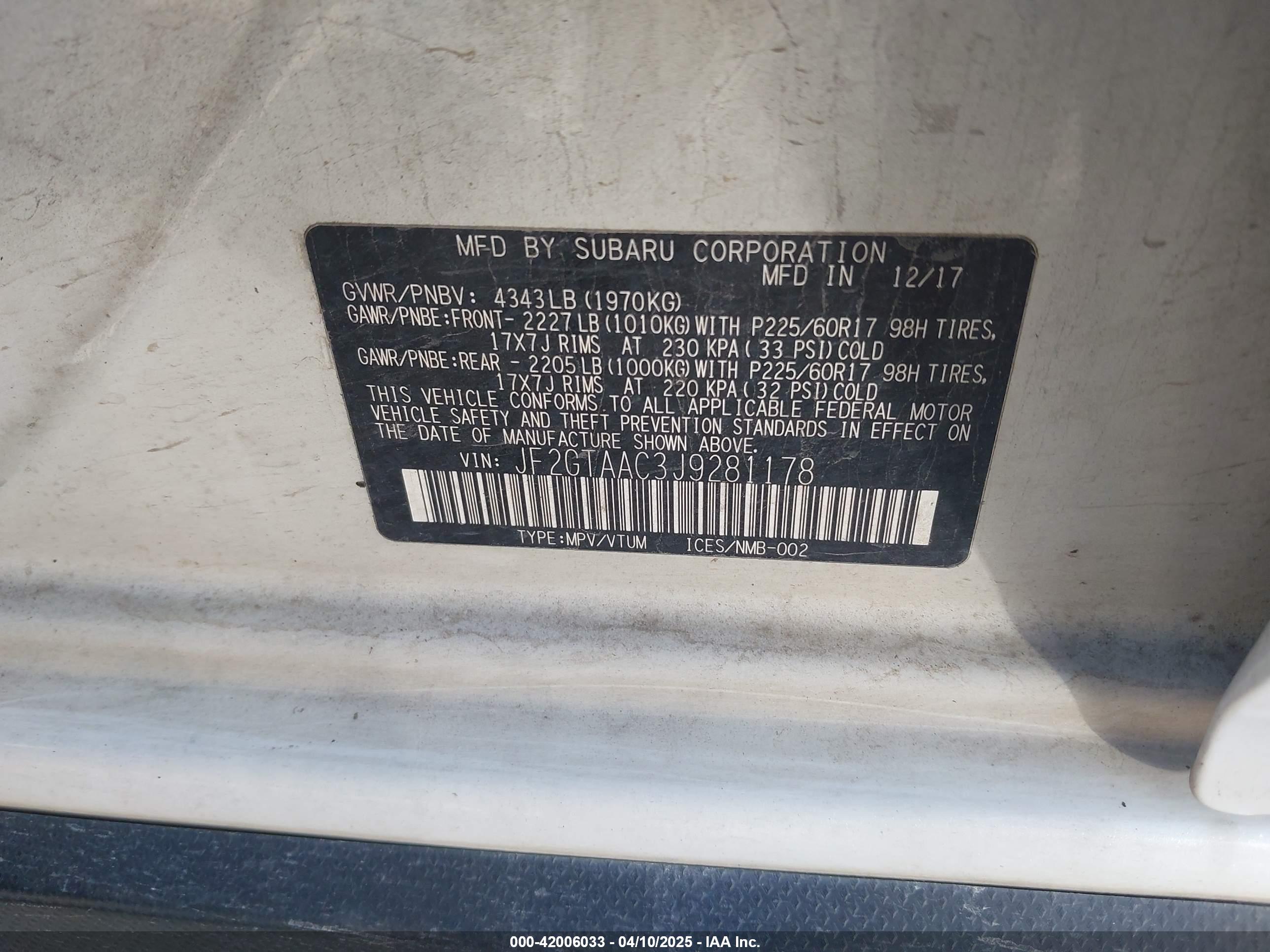 SUBARU CROSSTREK image 9