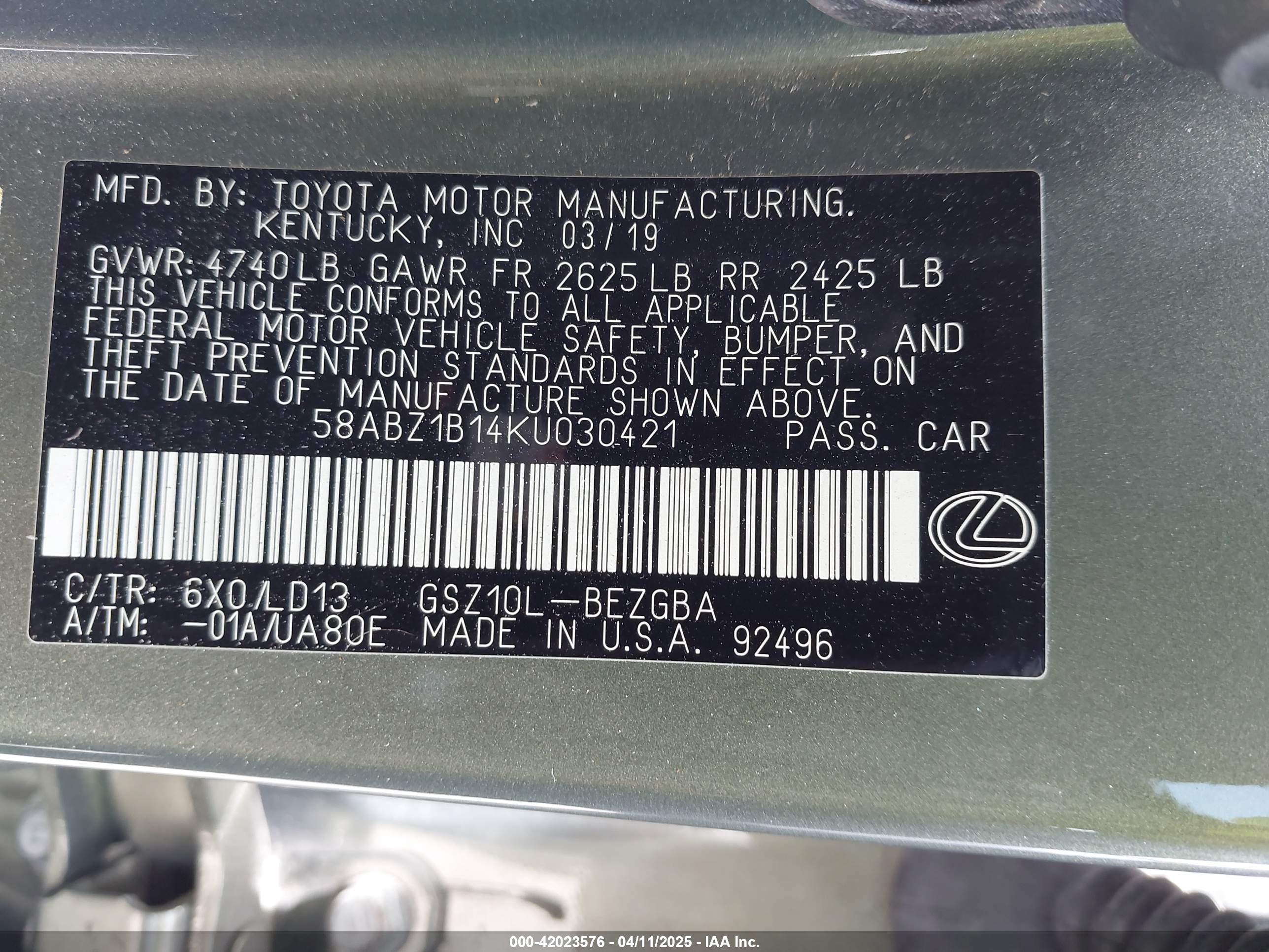 LEXUS ES image 9