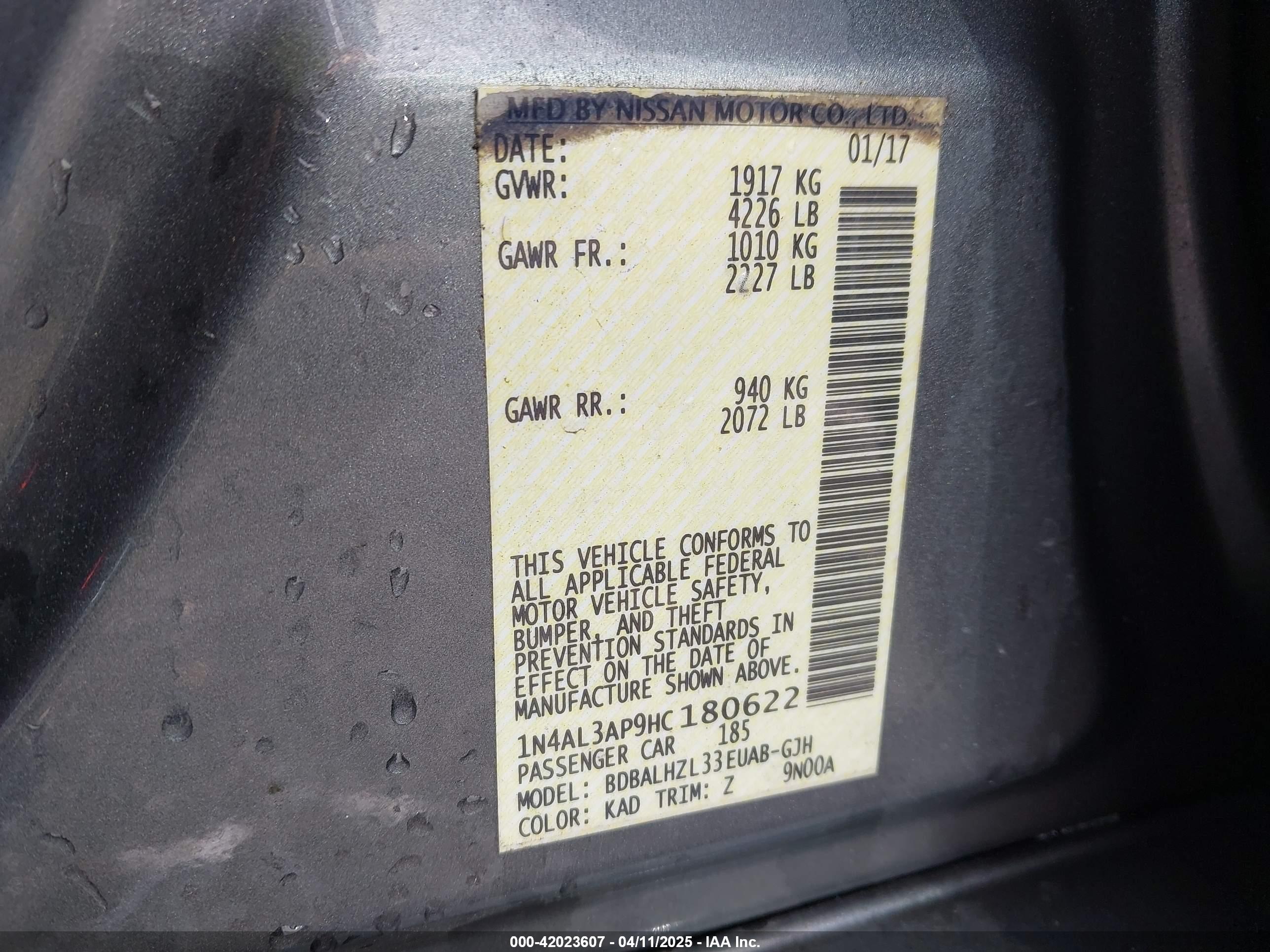 NISSAN ALTIMA image 9