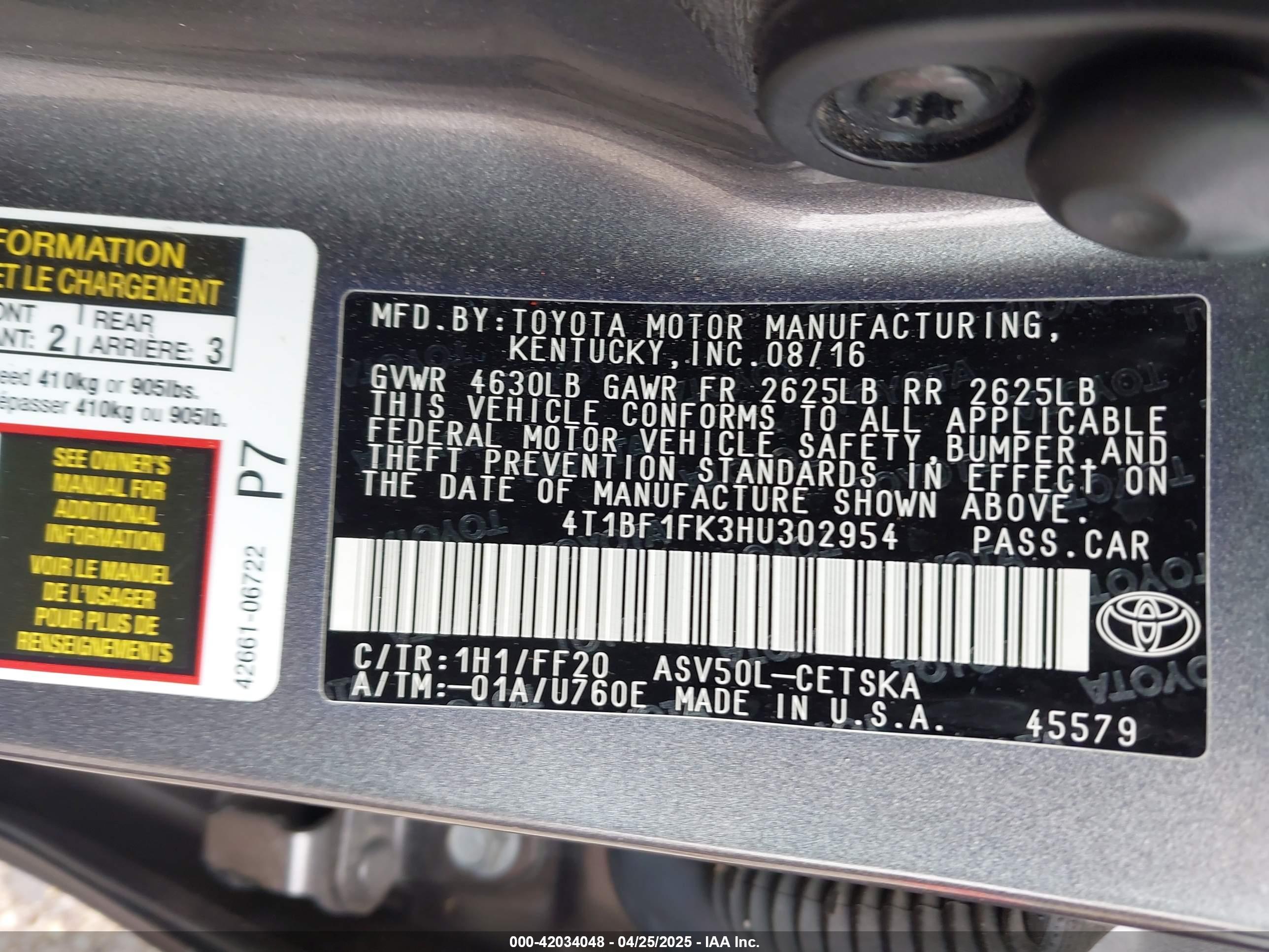 TOYOTA CAMRY image 9