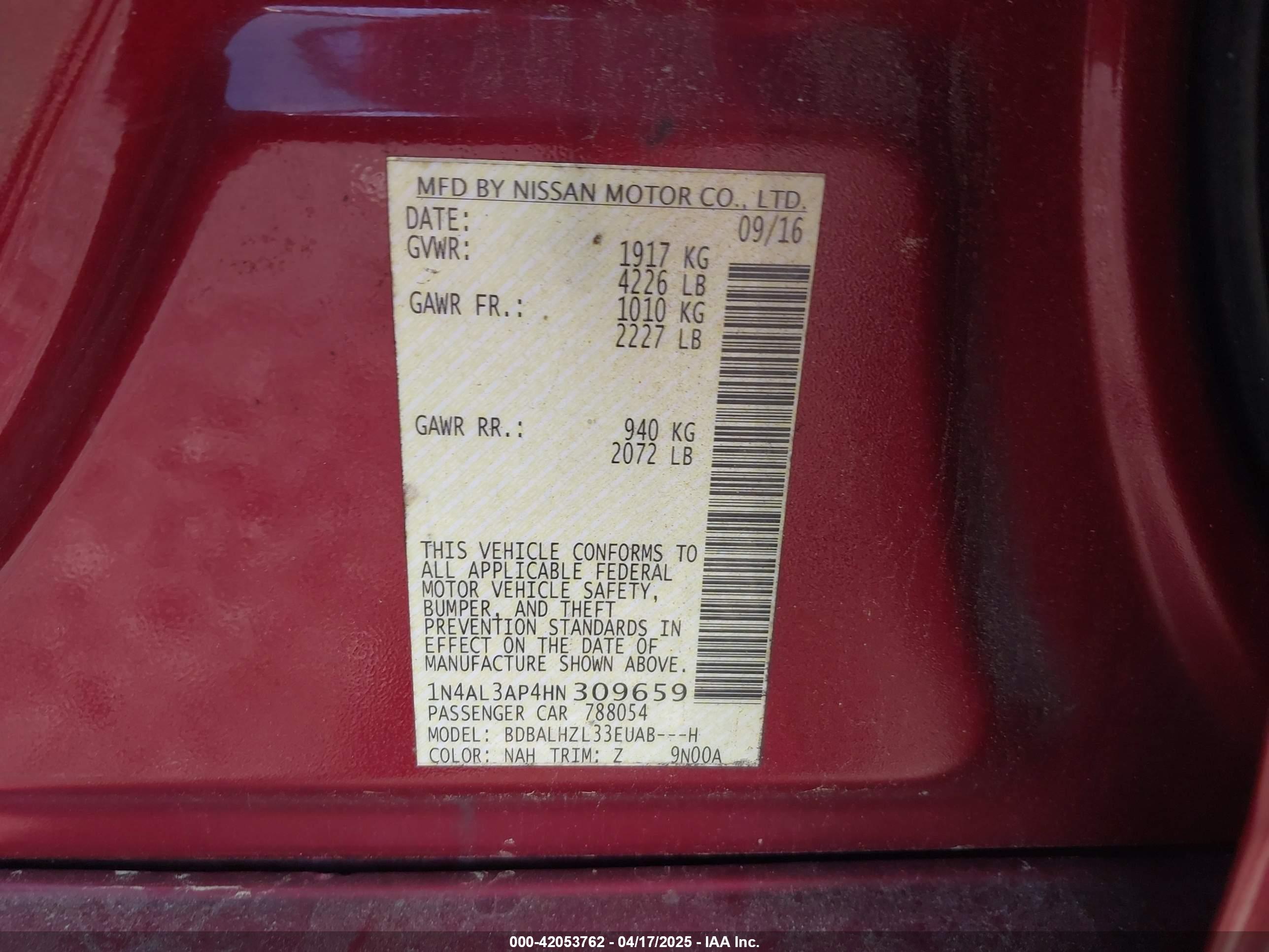 NISSAN ALTIMA image 9