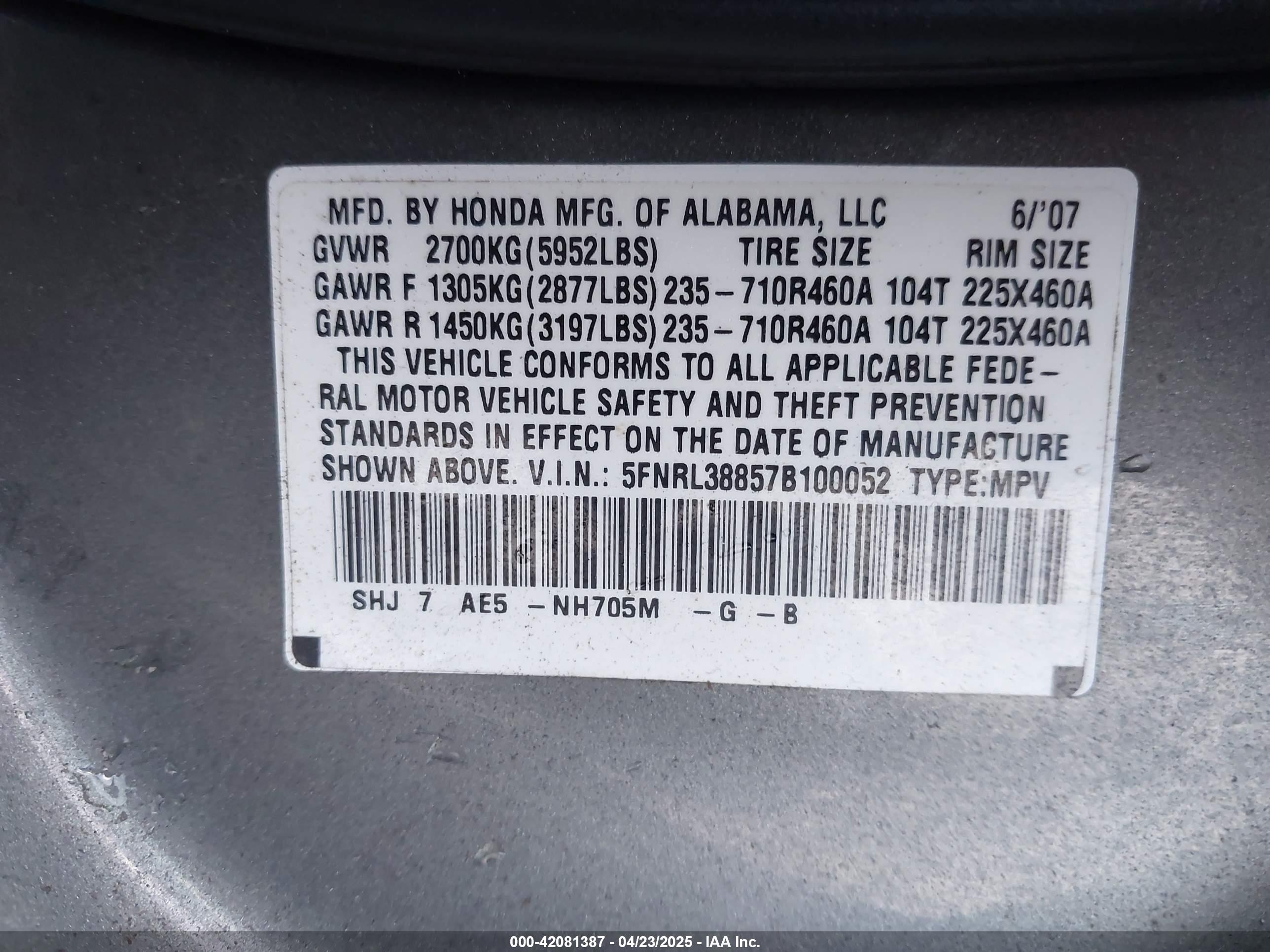 HONDA ODYSSEY image 9