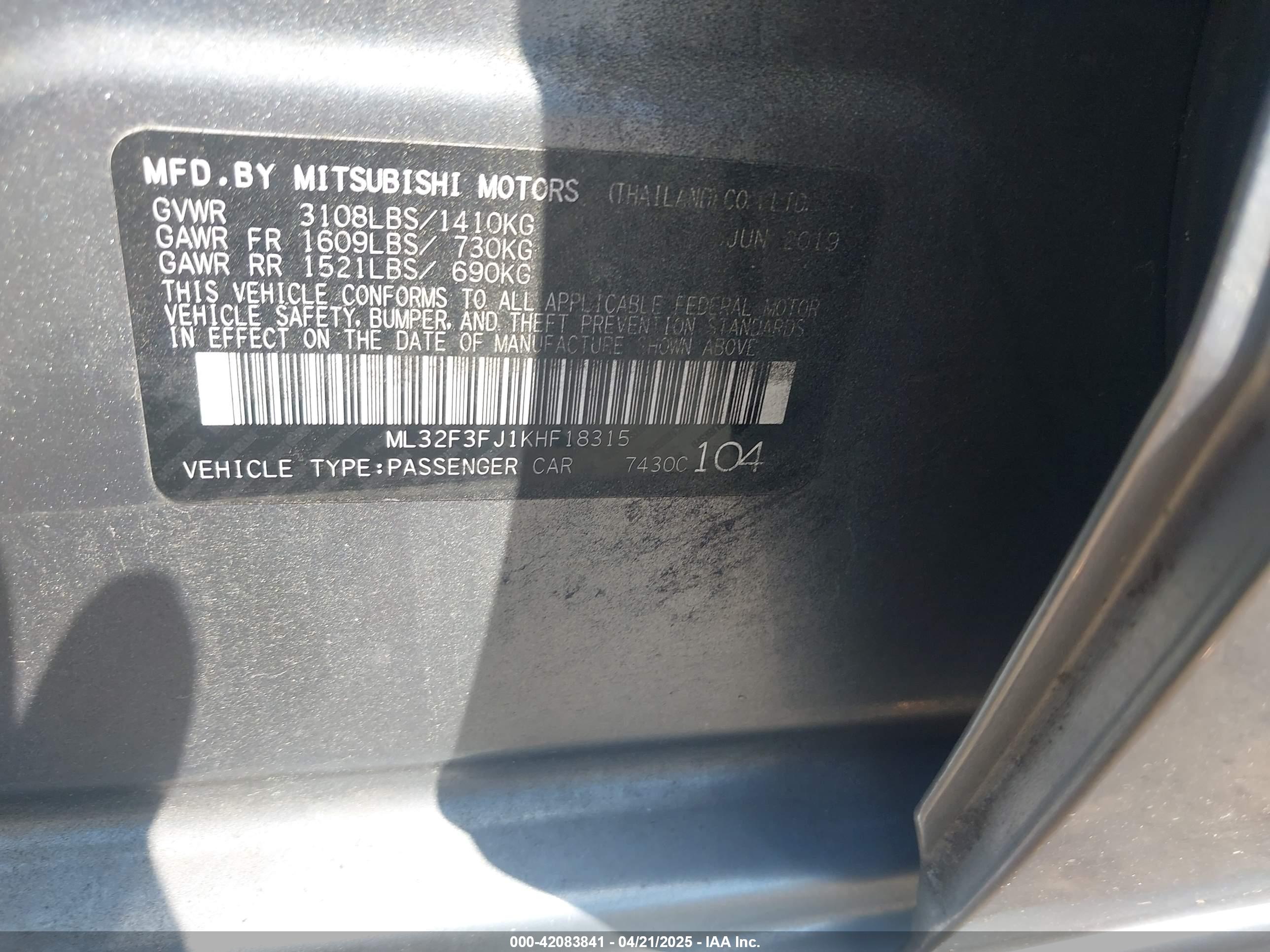 MITSUBISHI MIRAGE image 9