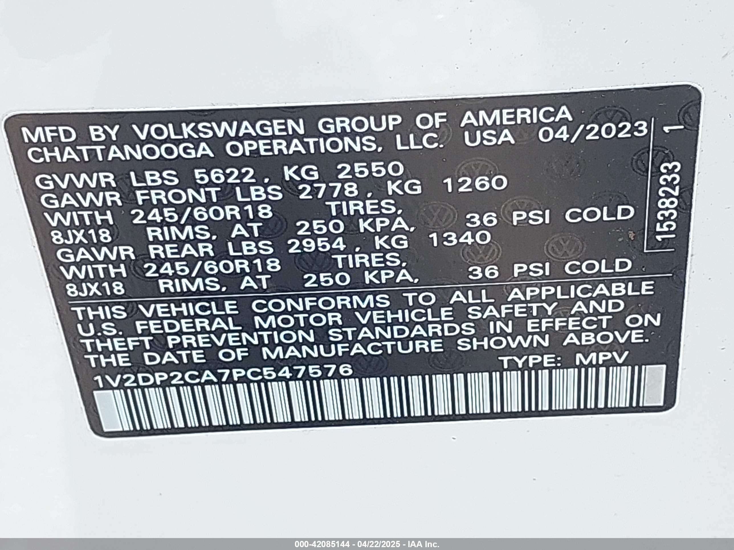 VOLKSWAGEN ATLAS image 9