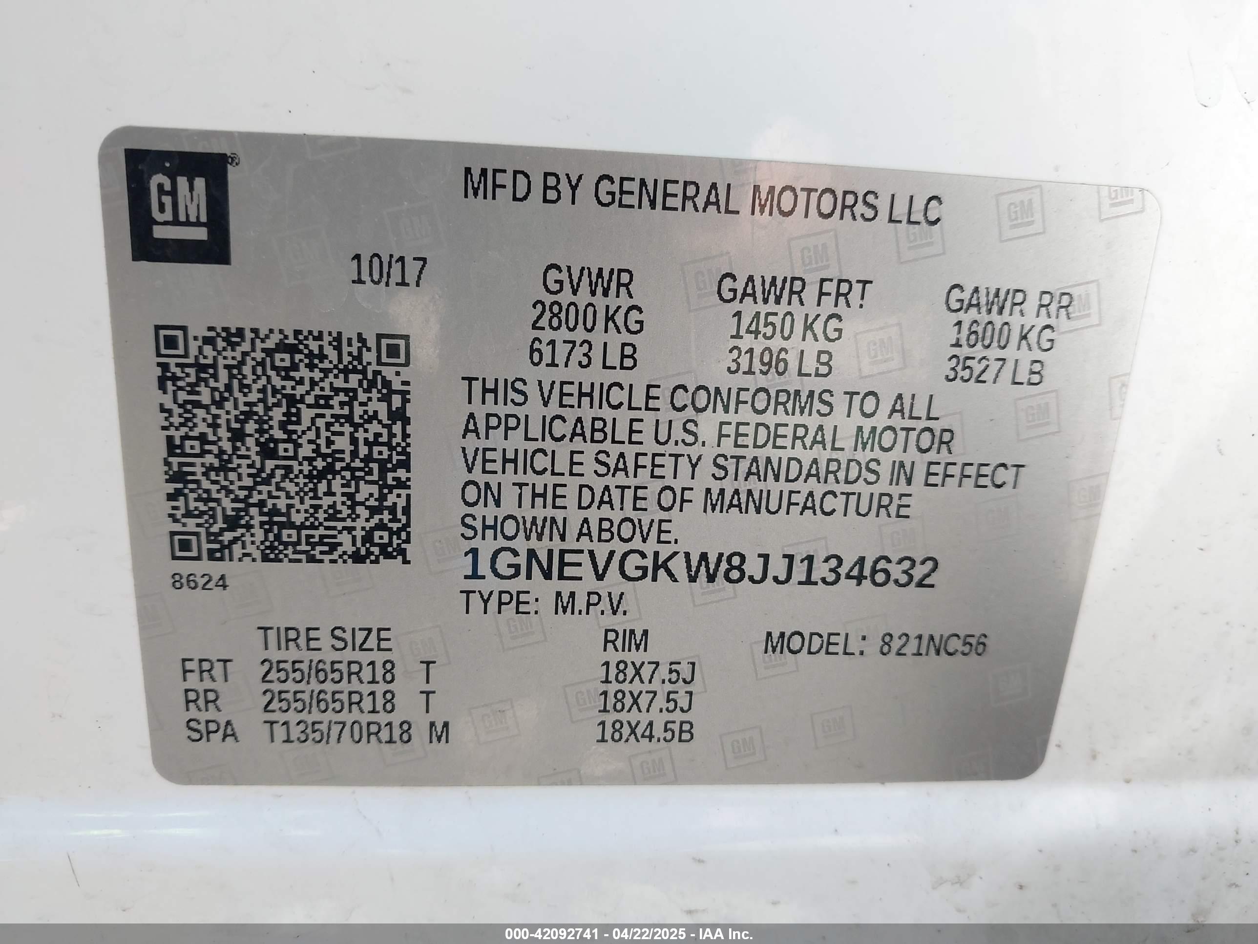 CHEVROLET TRAVERSE image 9
