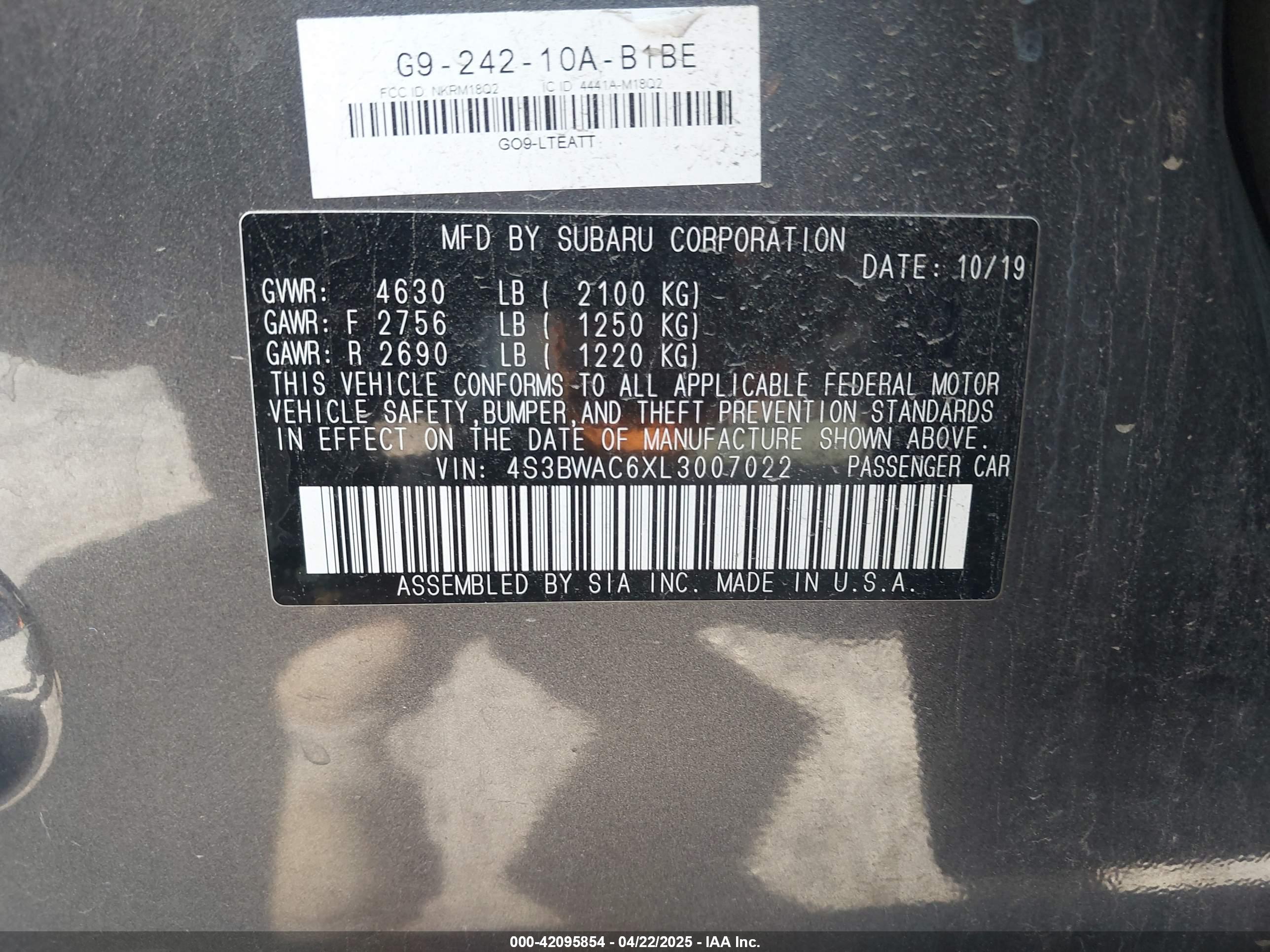 SUBARU LEGACY image 9