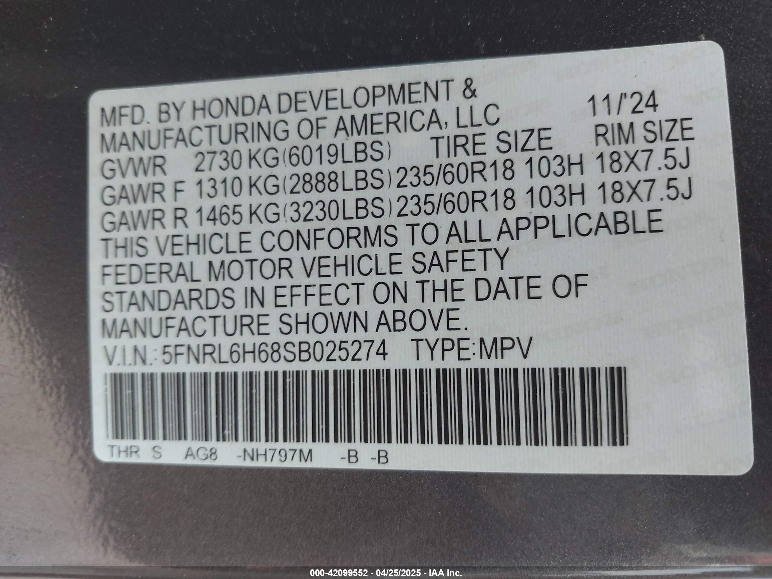 HONDA ODYSSEY image 9