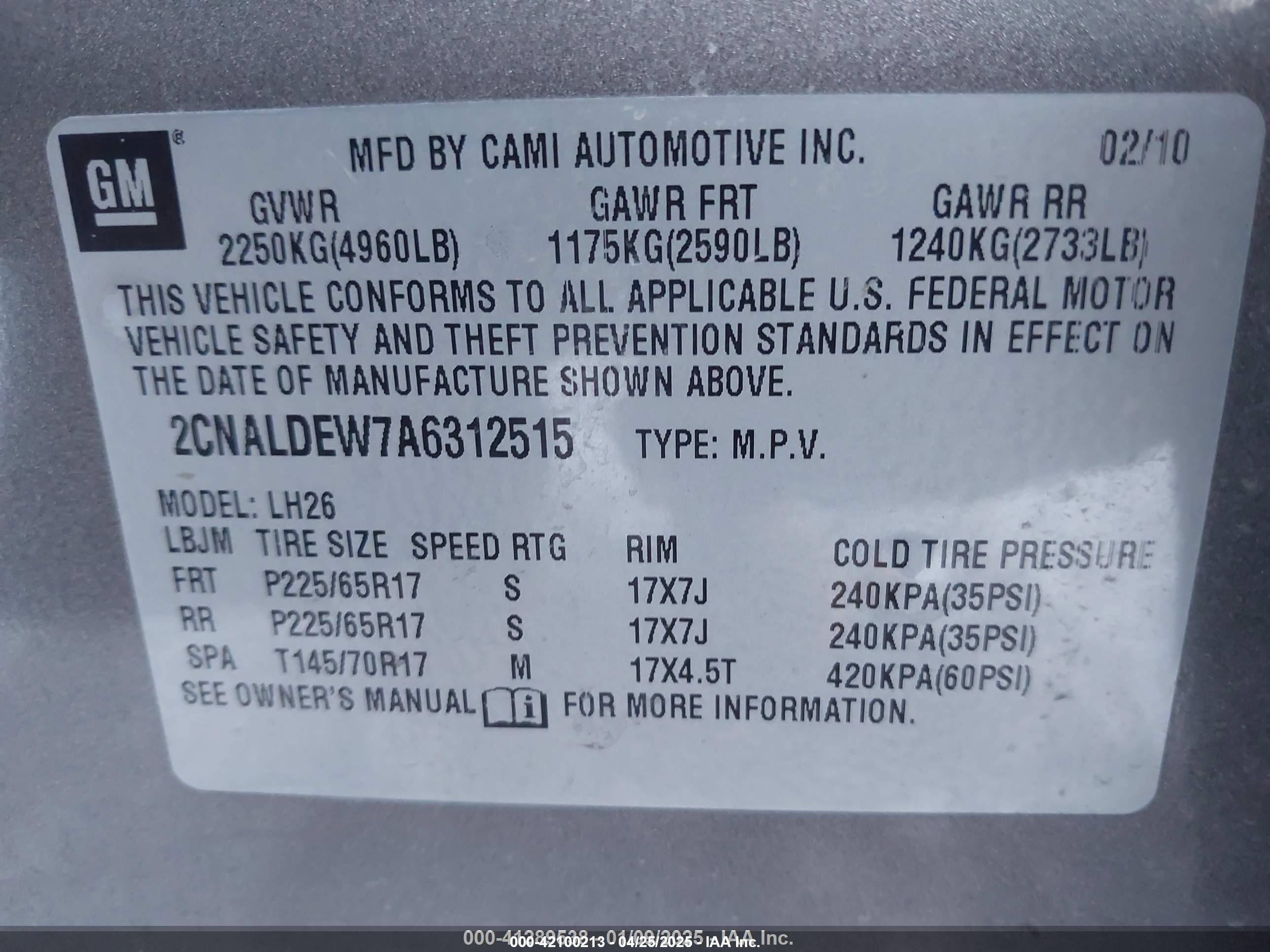 CHEVROLET EQUINOX image 9