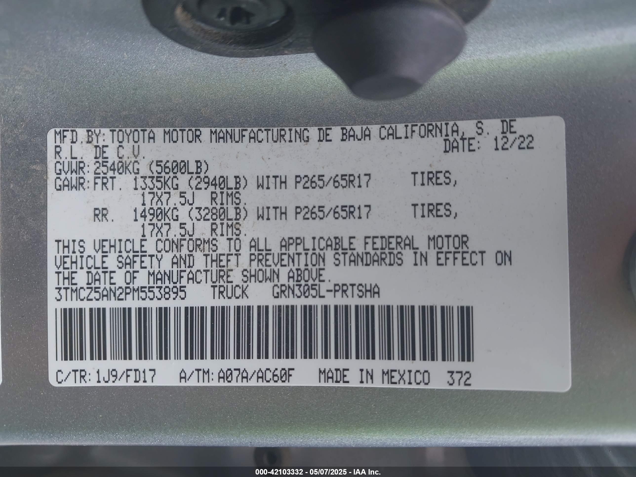TOYOTA TACOMA image 9