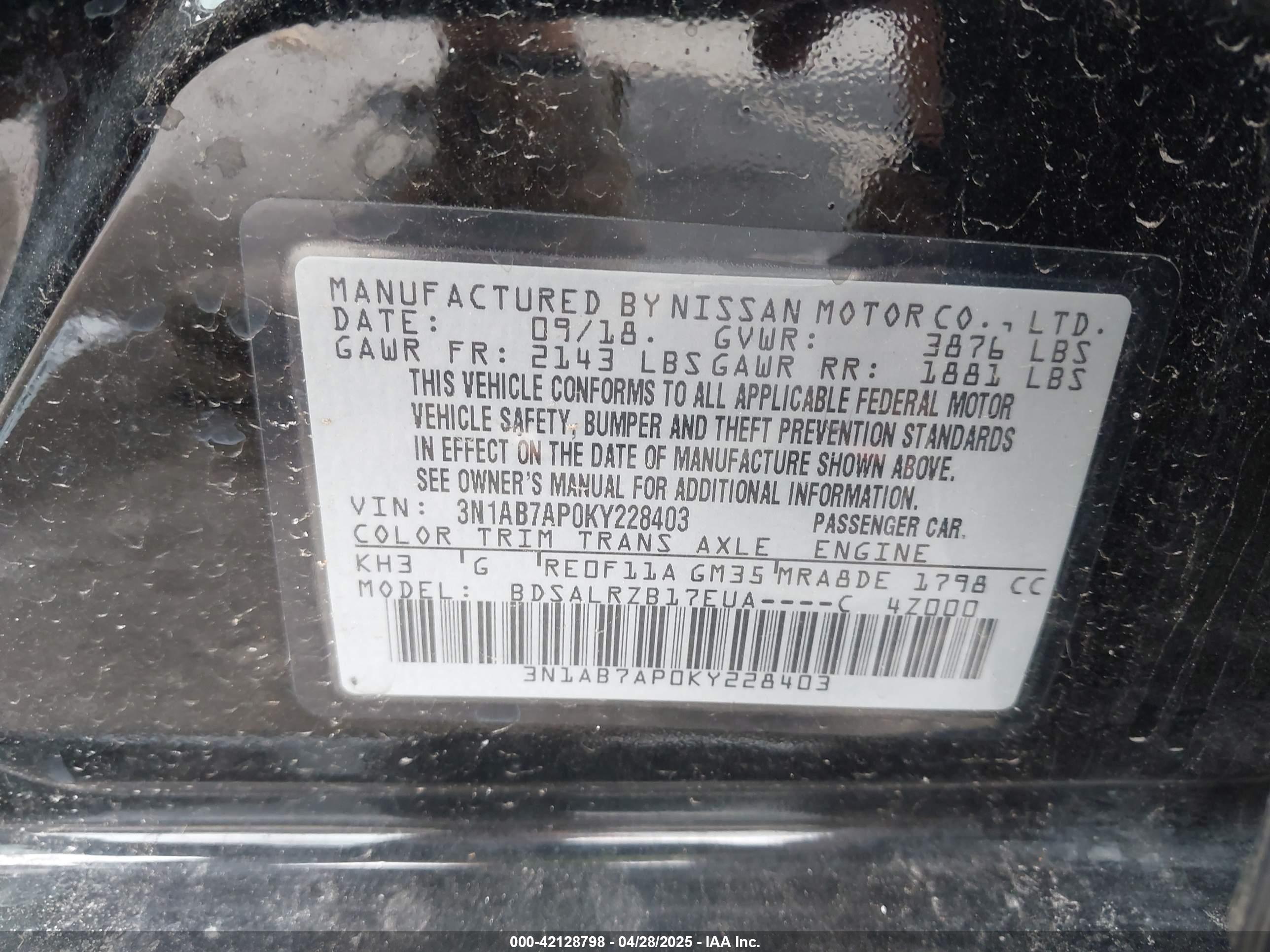 NISSAN SENTRA image 9