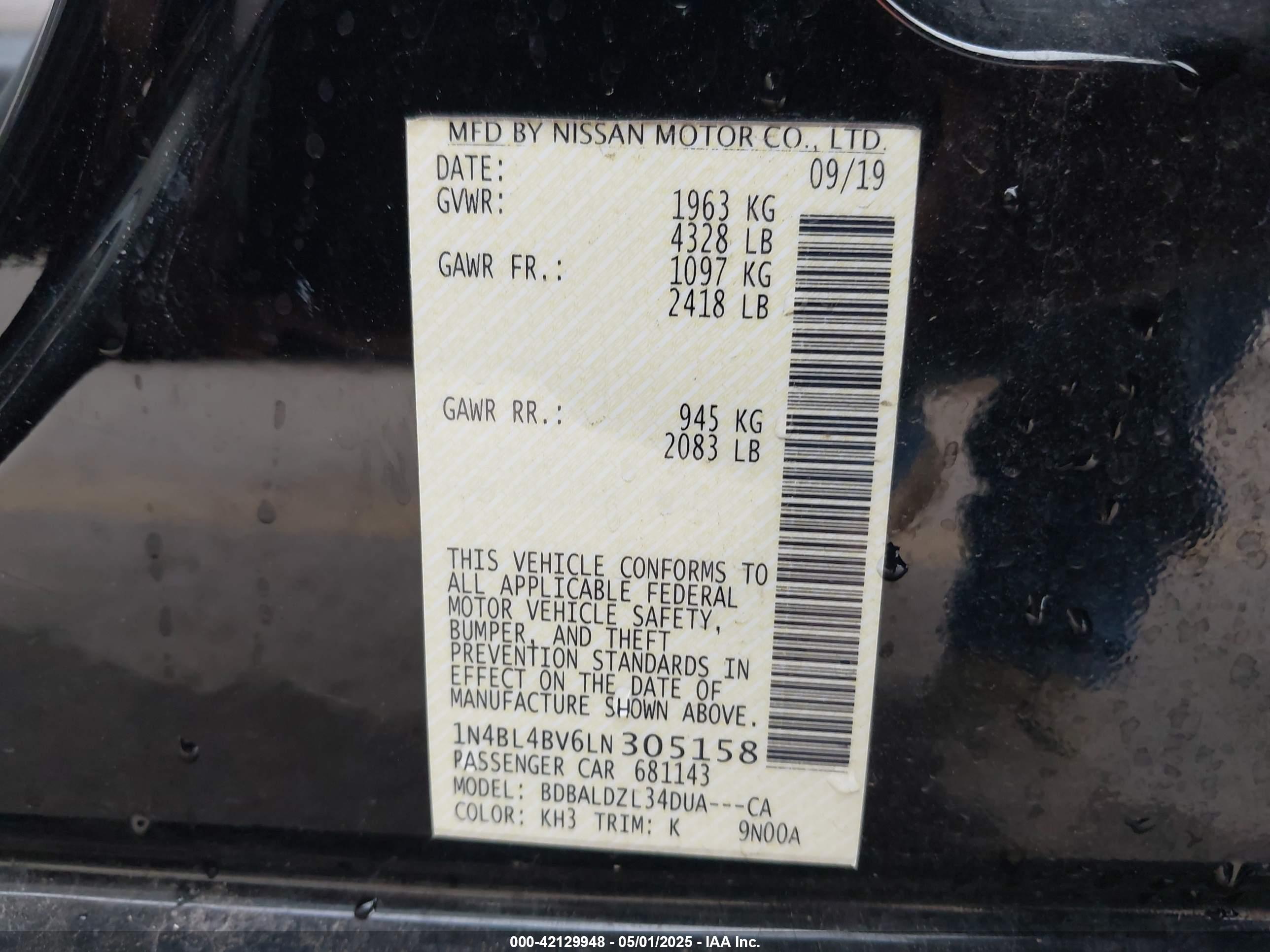 NISSAN ALTIMA image 9