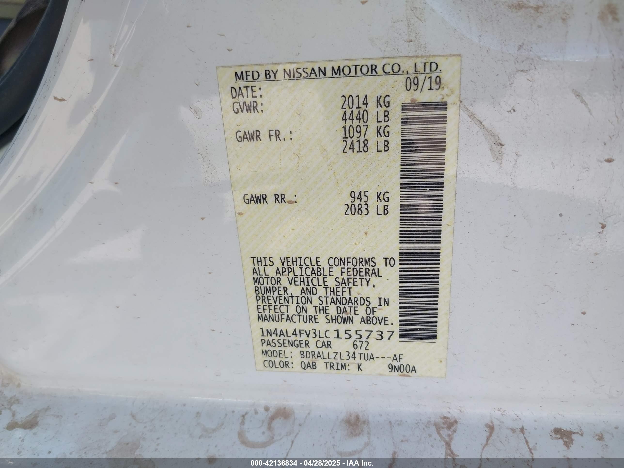 NISSAN ALTIMA image 9