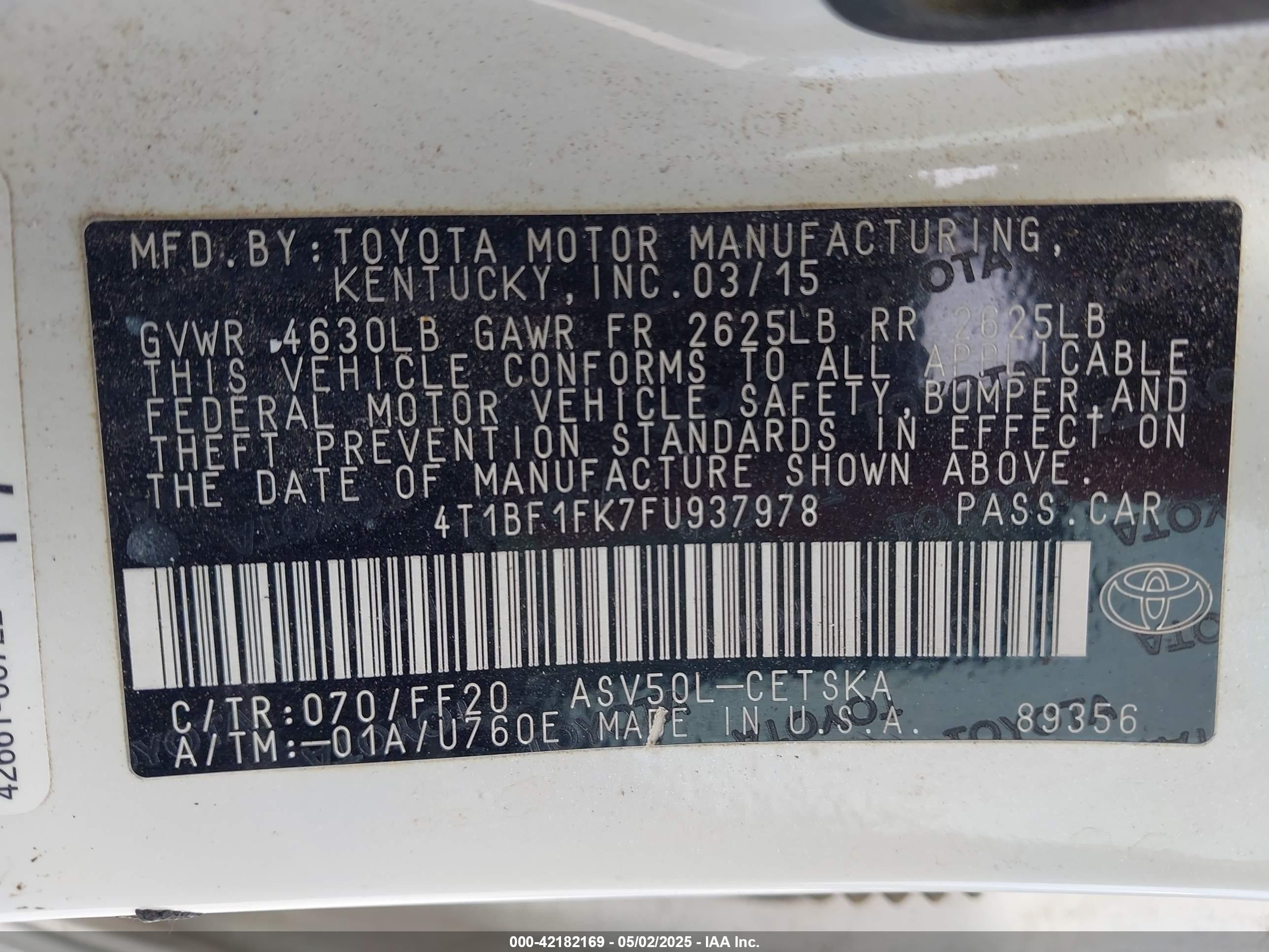 TOYOTA CAMRY image 9