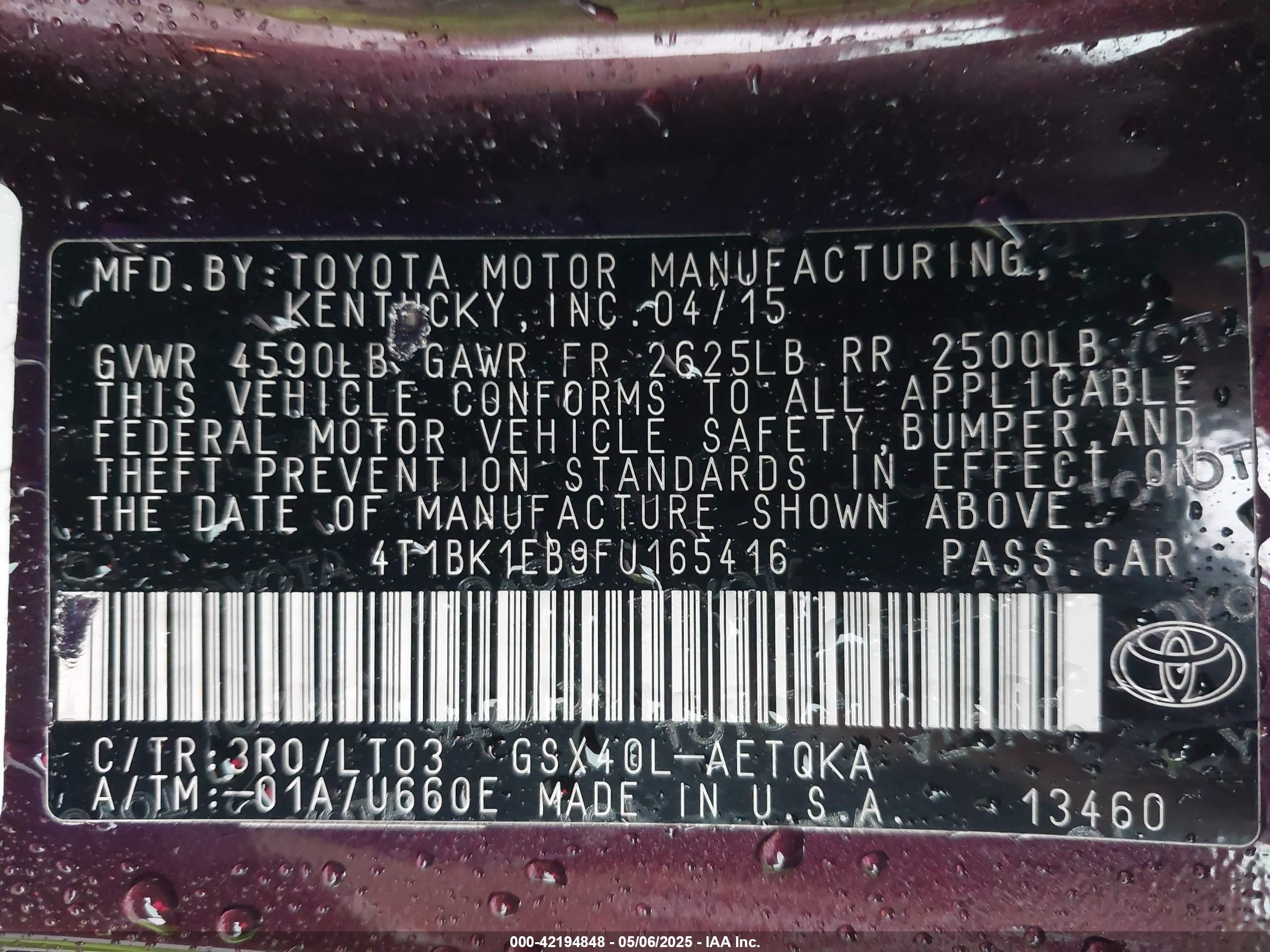 TOYOTA AVALON image 9