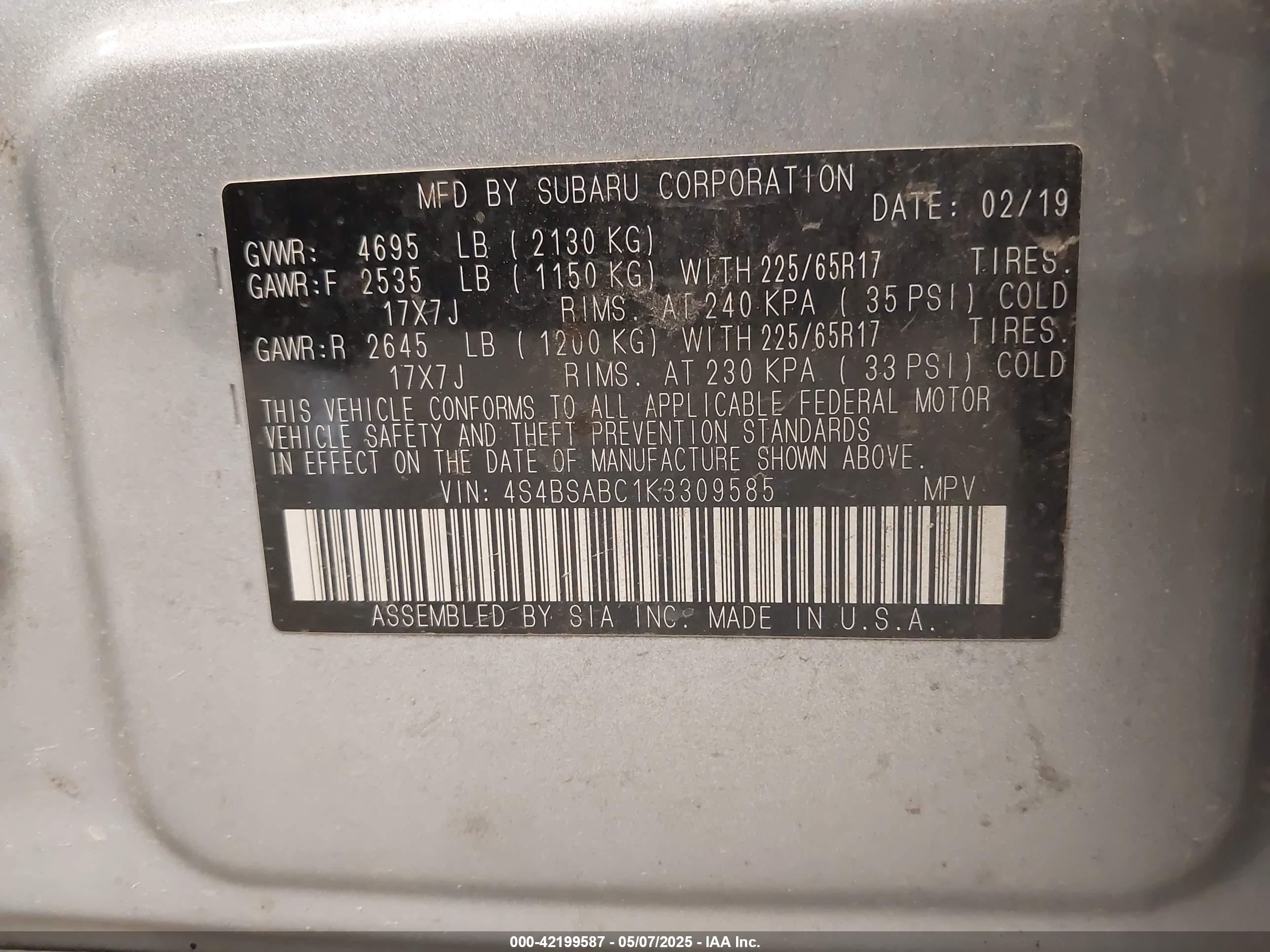 SUBARU OUTBACK image 9