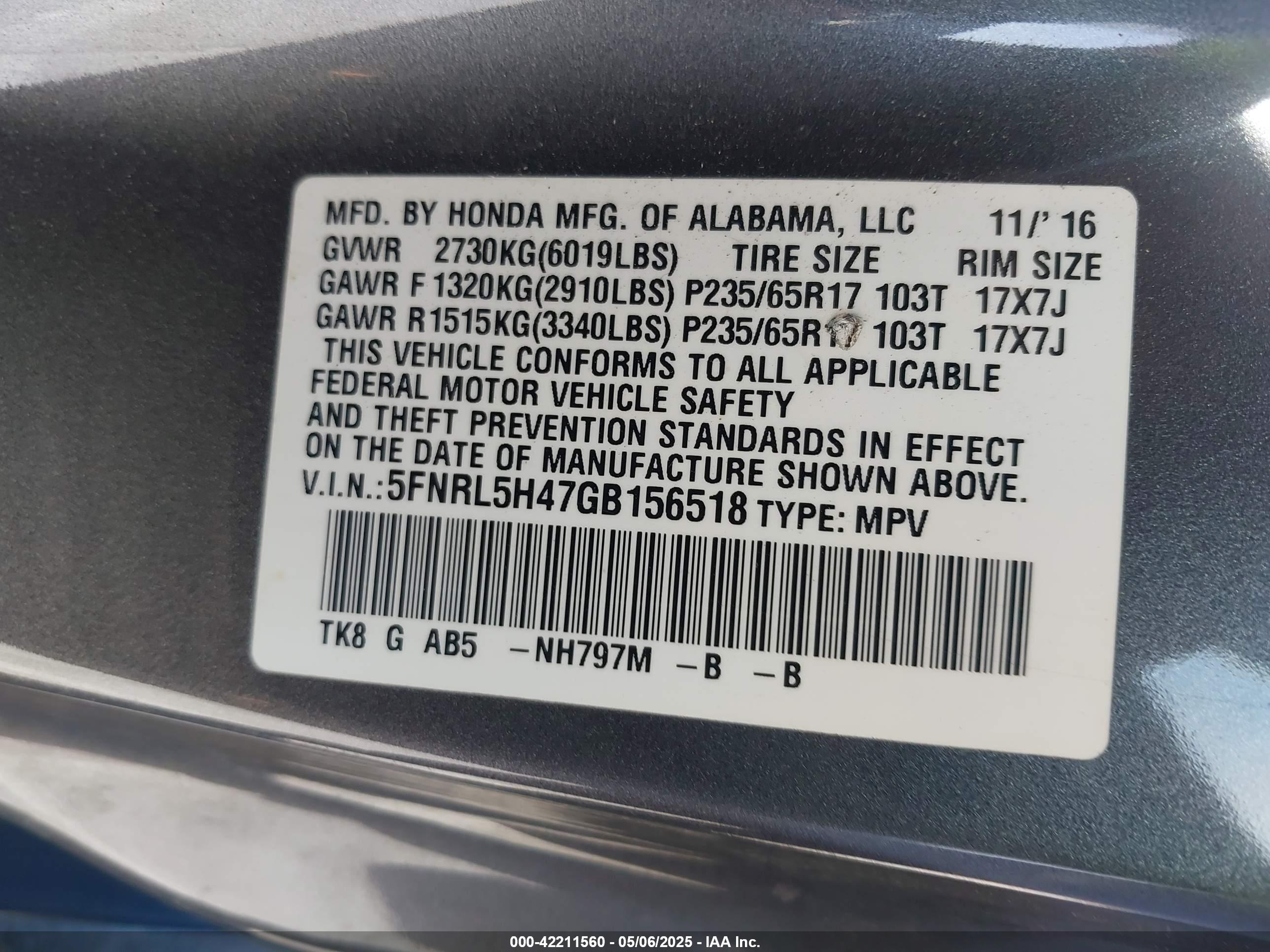 HONDA ODYSSEY image 9