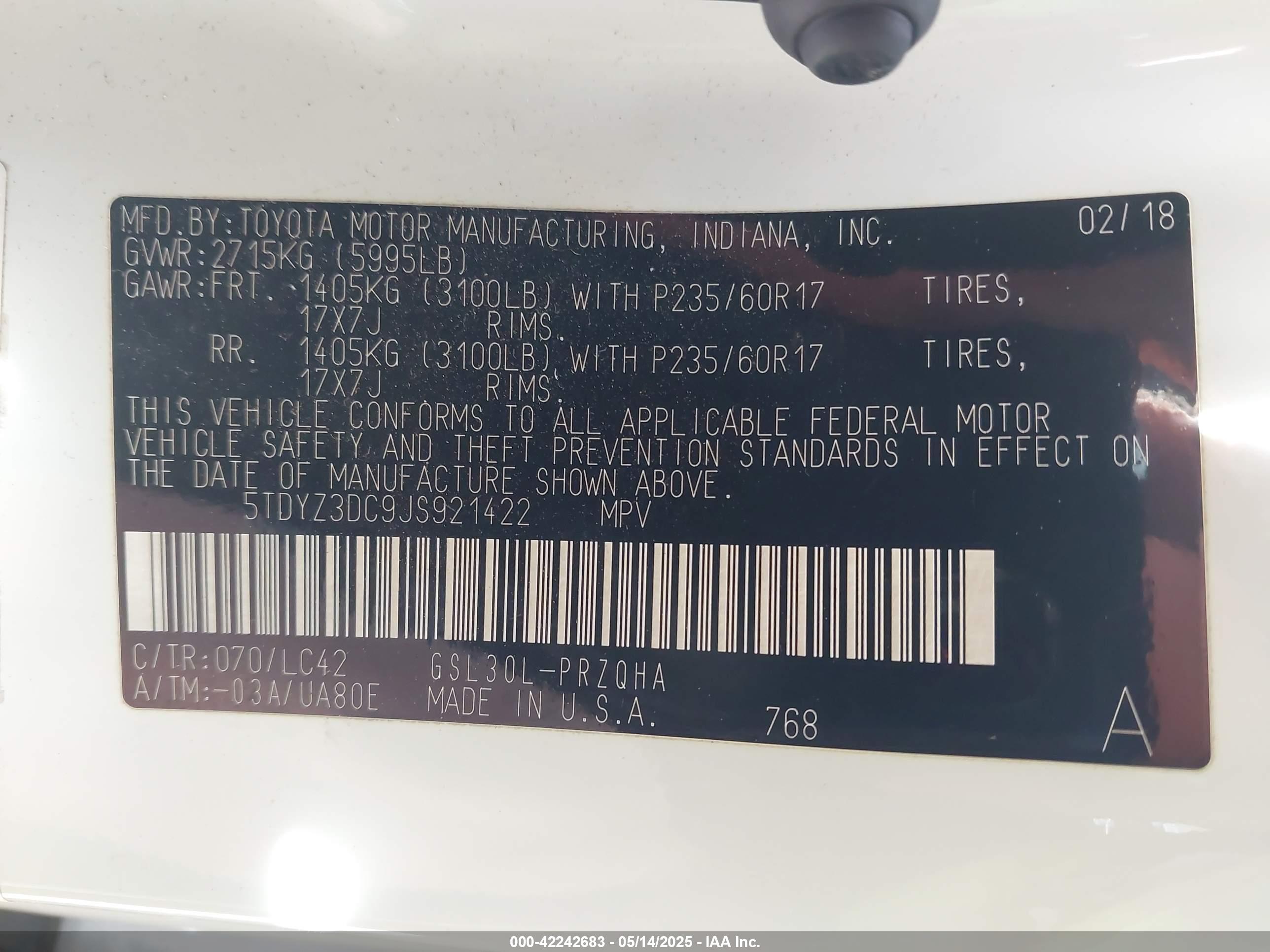 TOYOTA SIENNA image 9