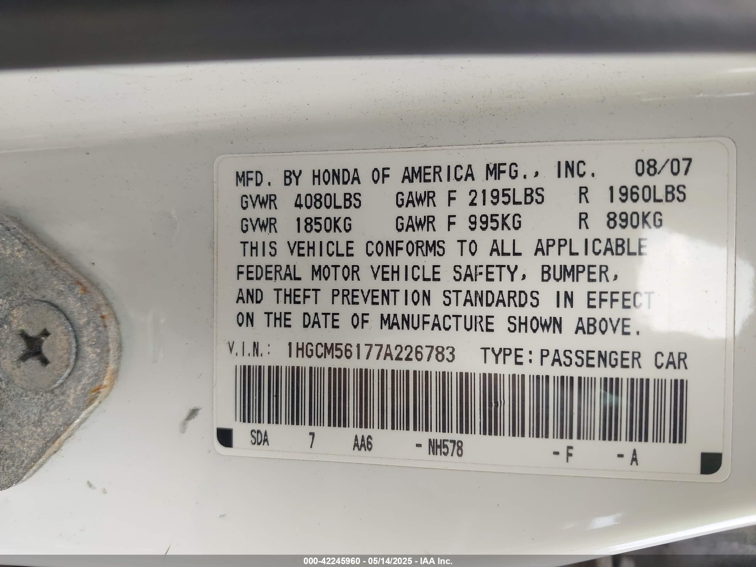HONDA ACCORD image 9