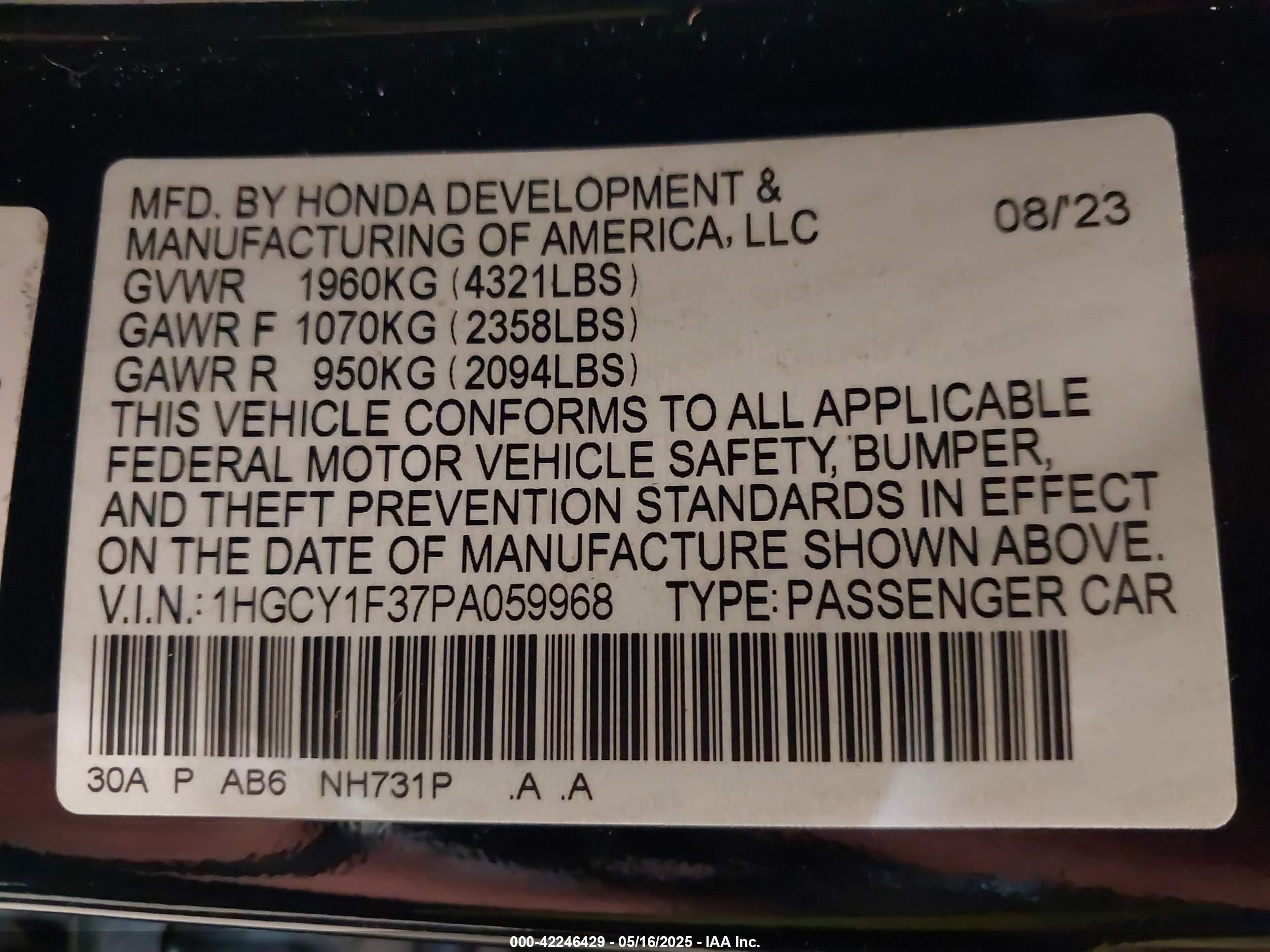 HONDA ACCORD image 9
