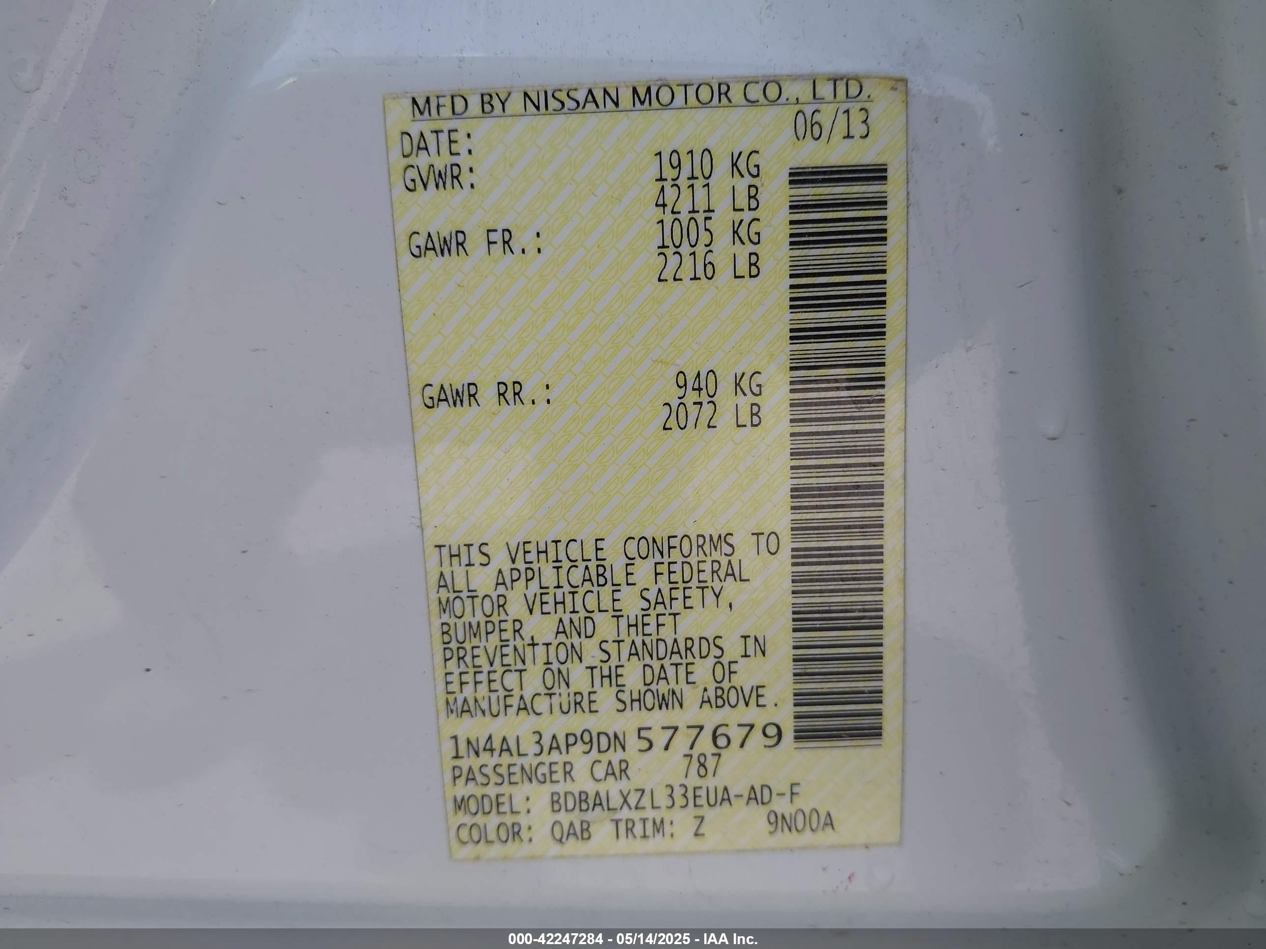 NISSAN ALTIMA image 9