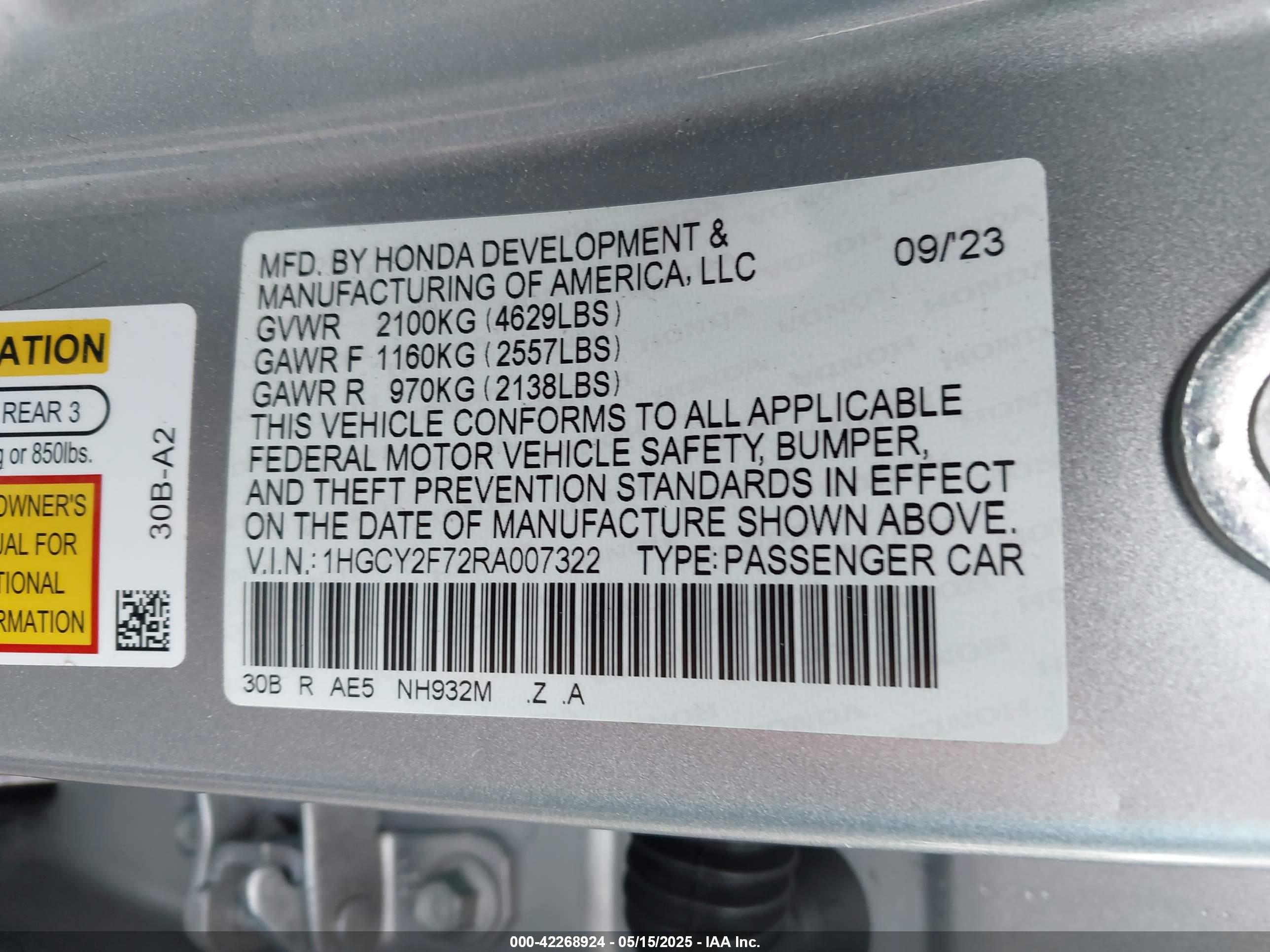 HONDA ACCORD image 9
