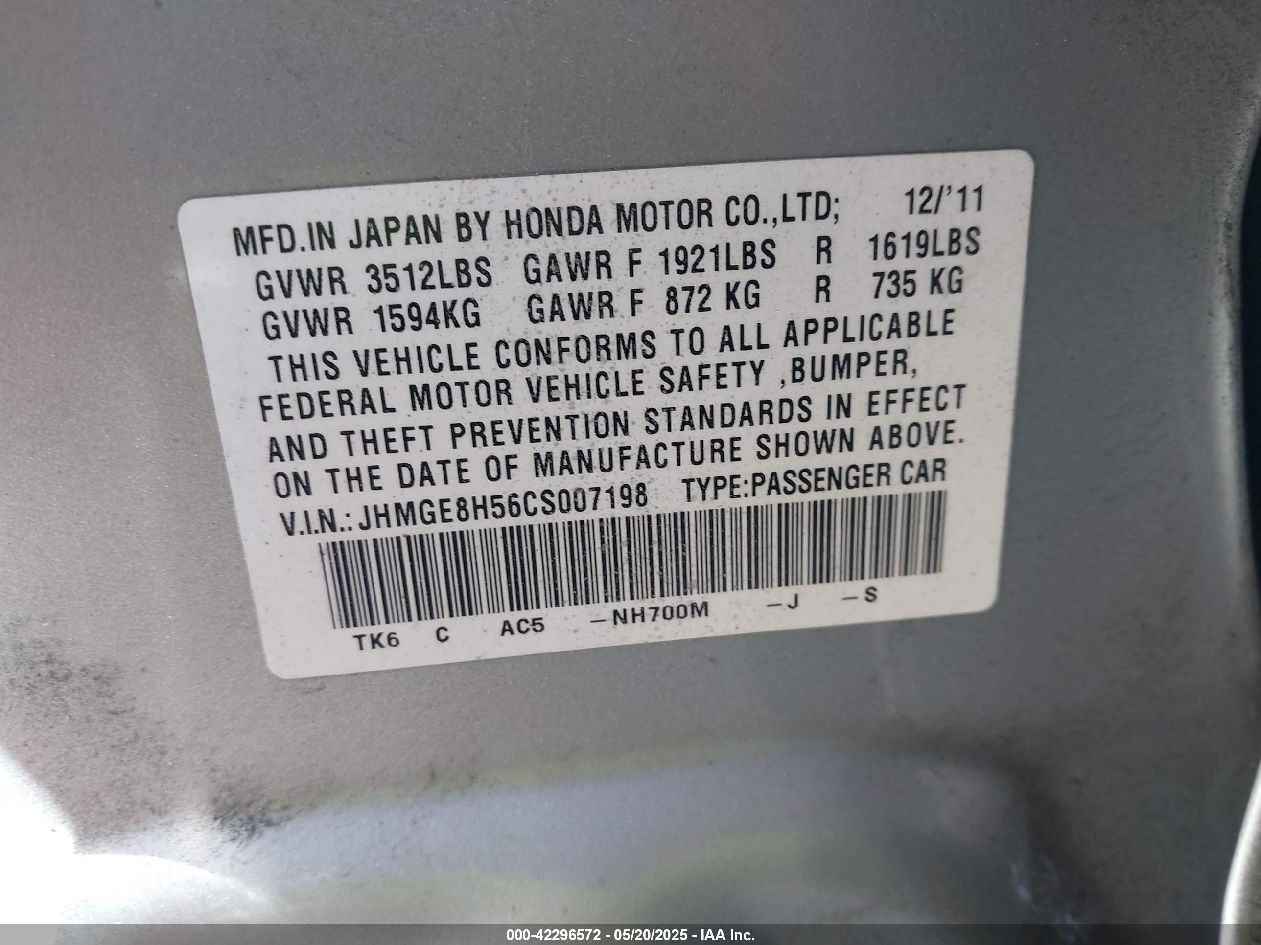 HONDA FIT image 9