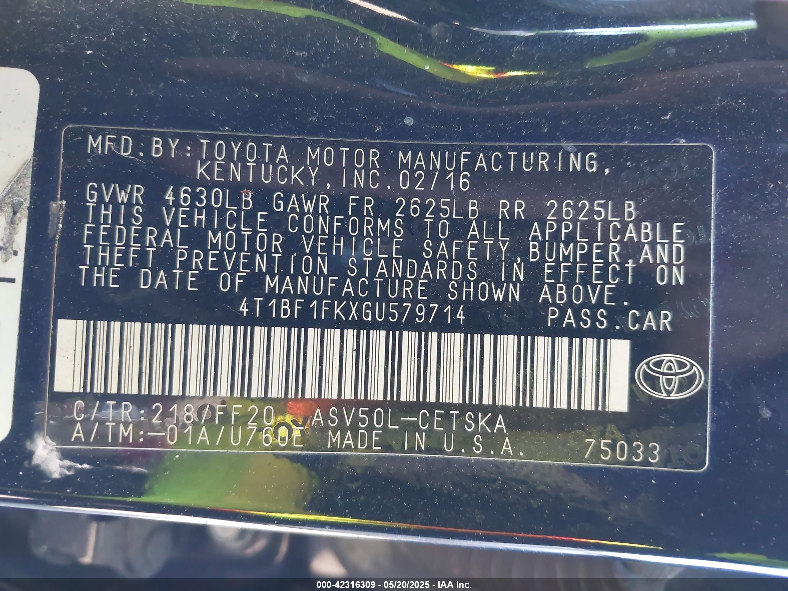 TOYOTA CAMRY image 9