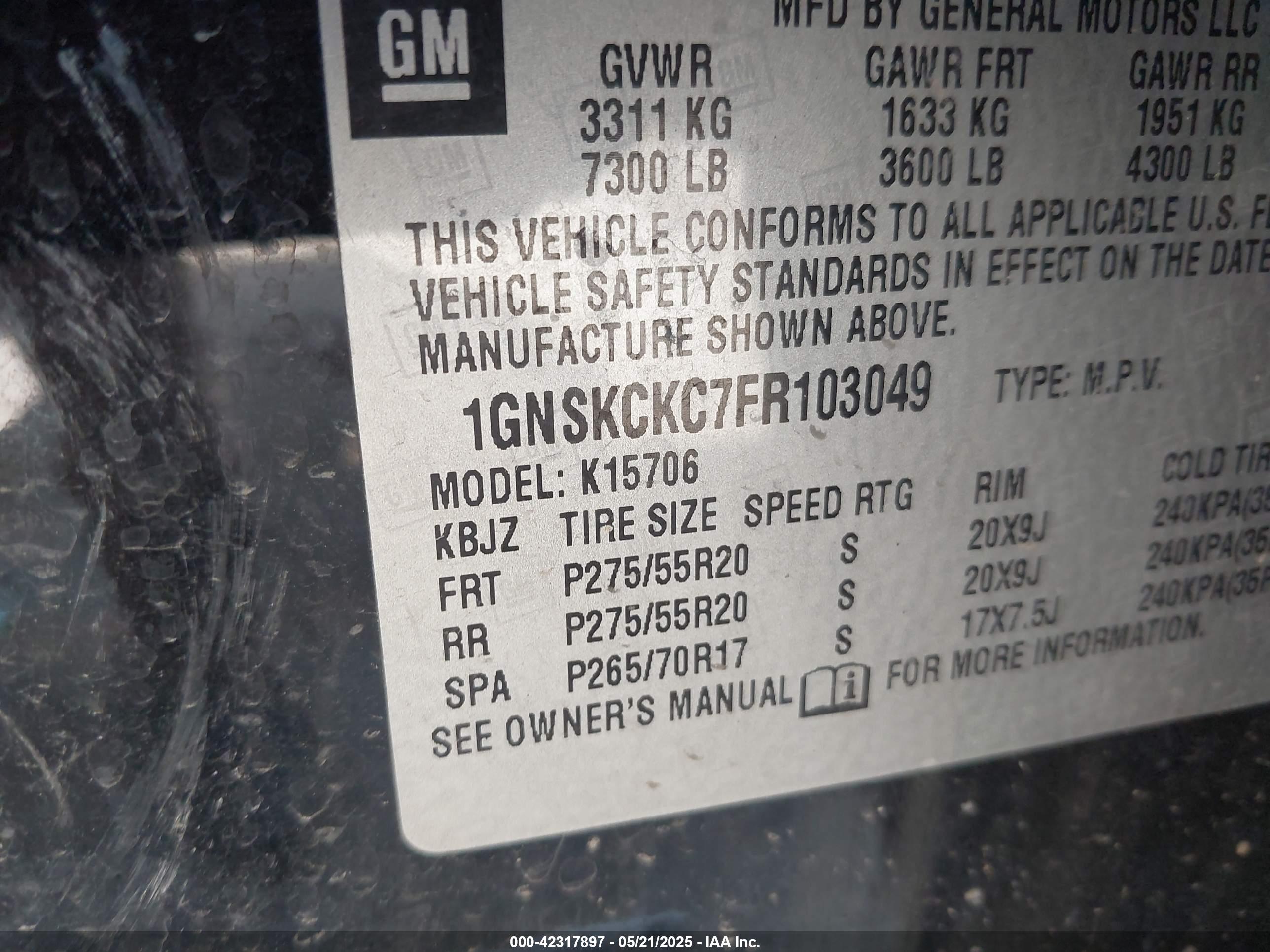 CHEVROLET TAHOE image 9