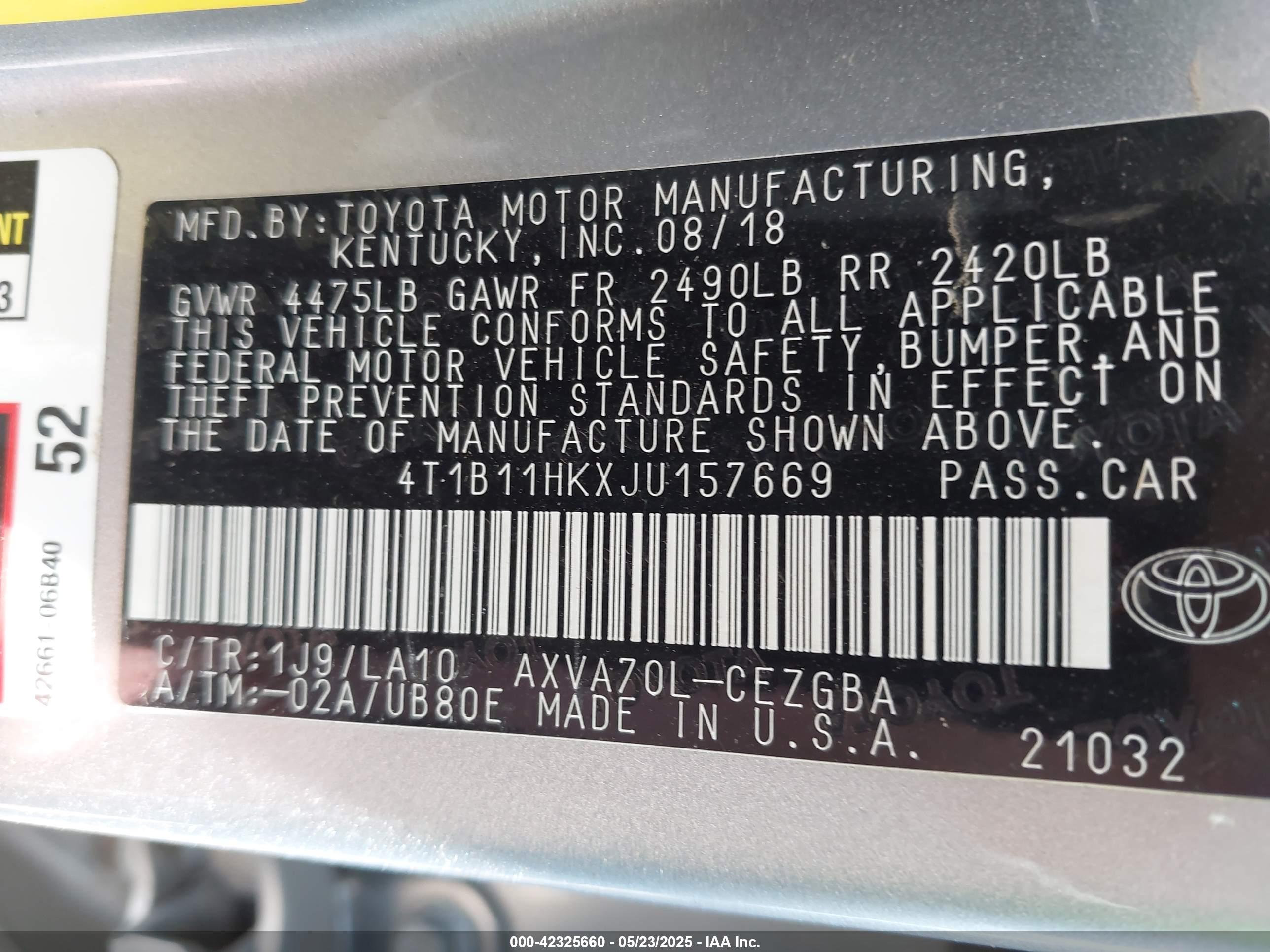 TOYOTA CAMRY image 9