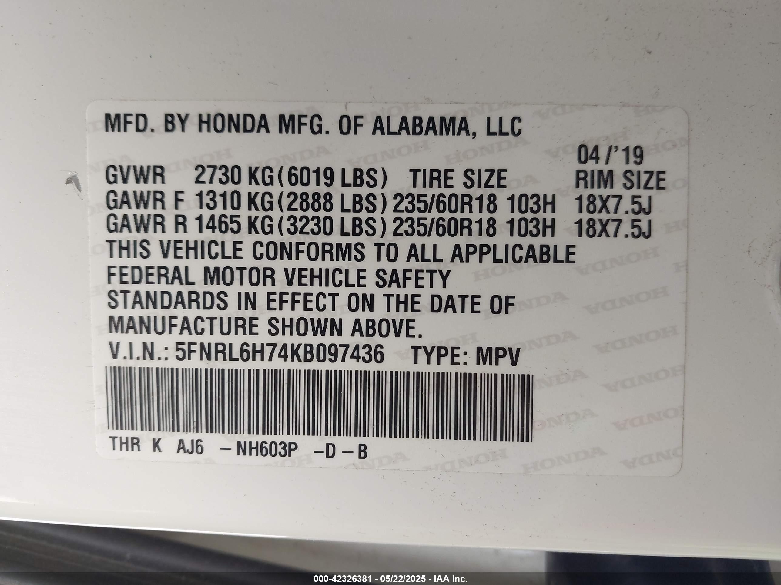 HONDA ODYSSEY image 9