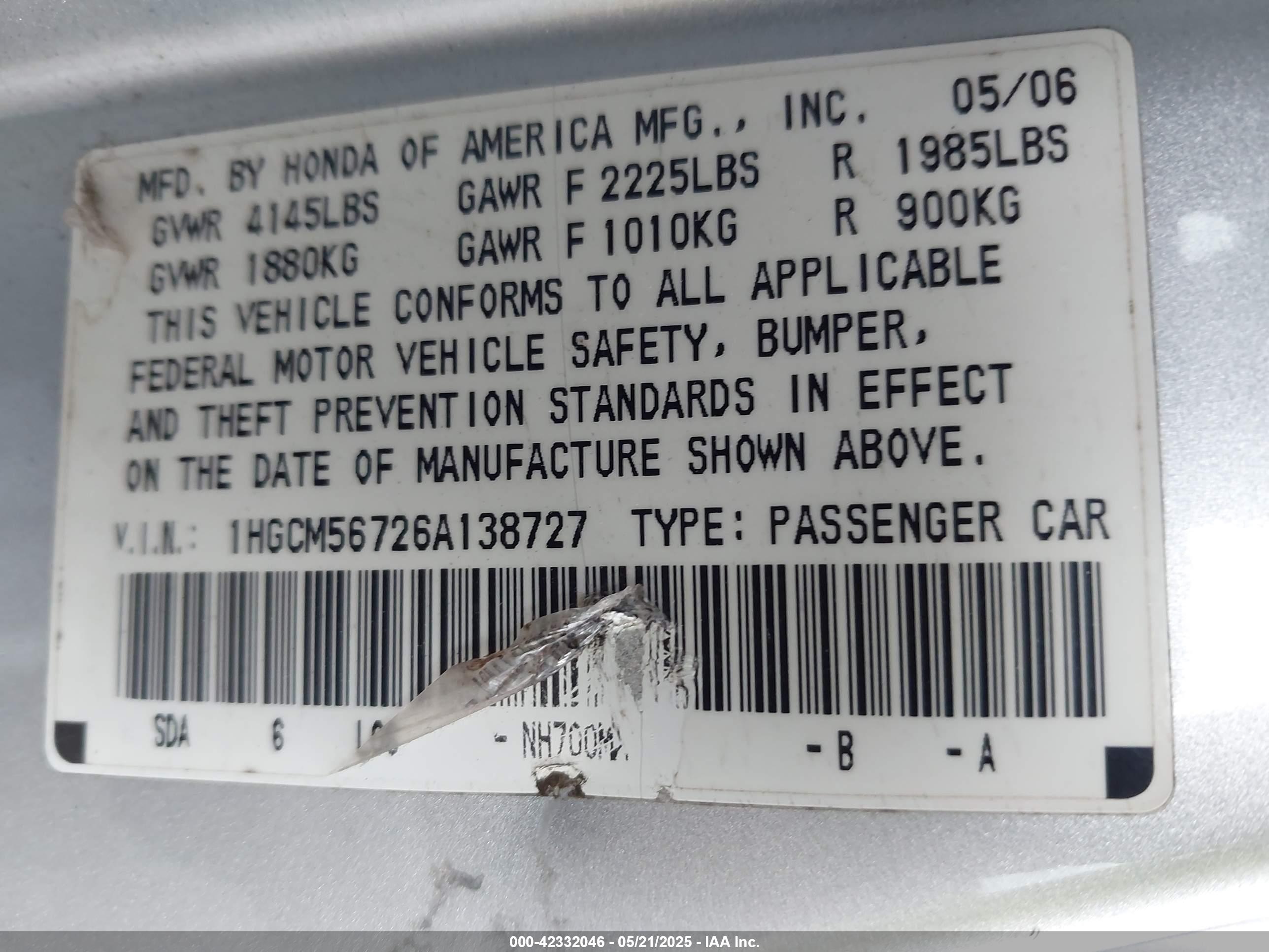 HONDA ACCORD image 9