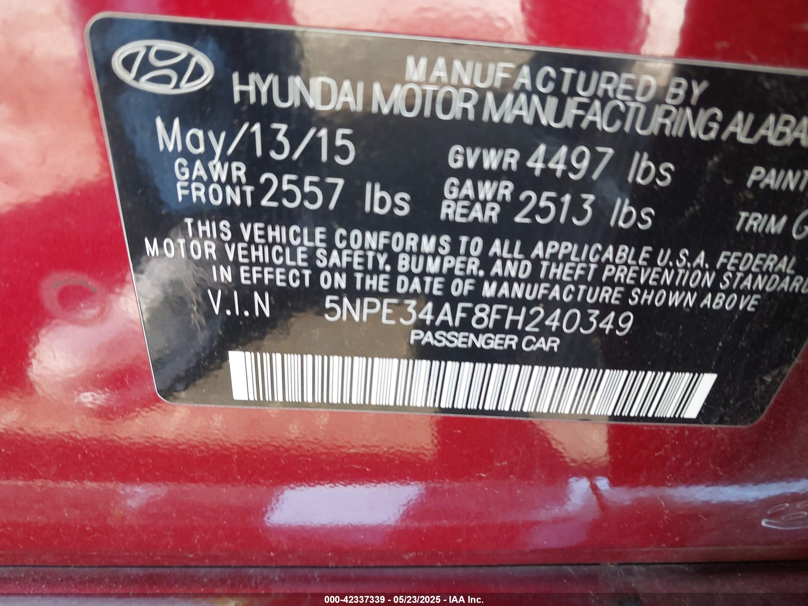HYUNDAI SONATA image 9