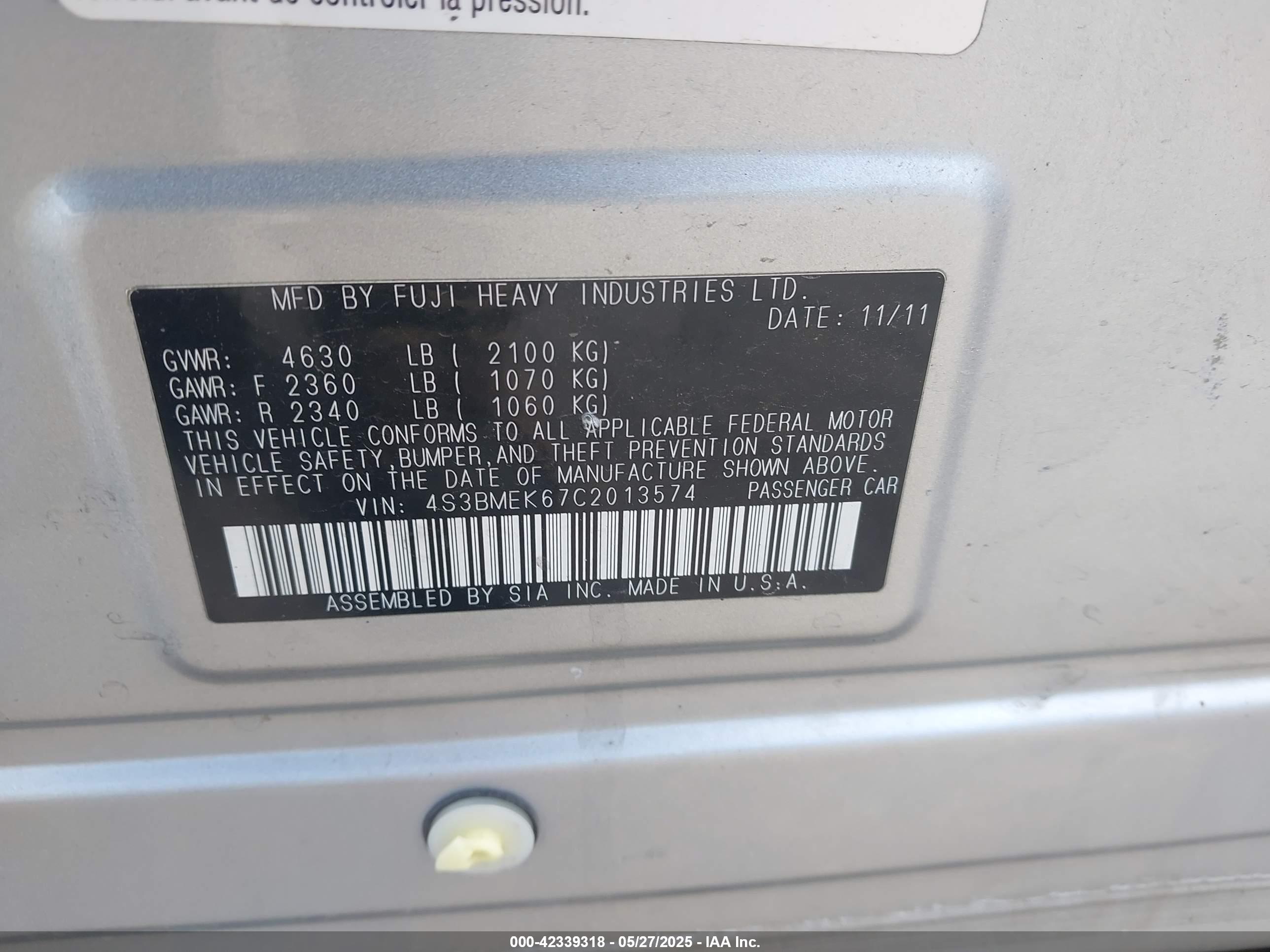 SUBARU LEGACY image 9