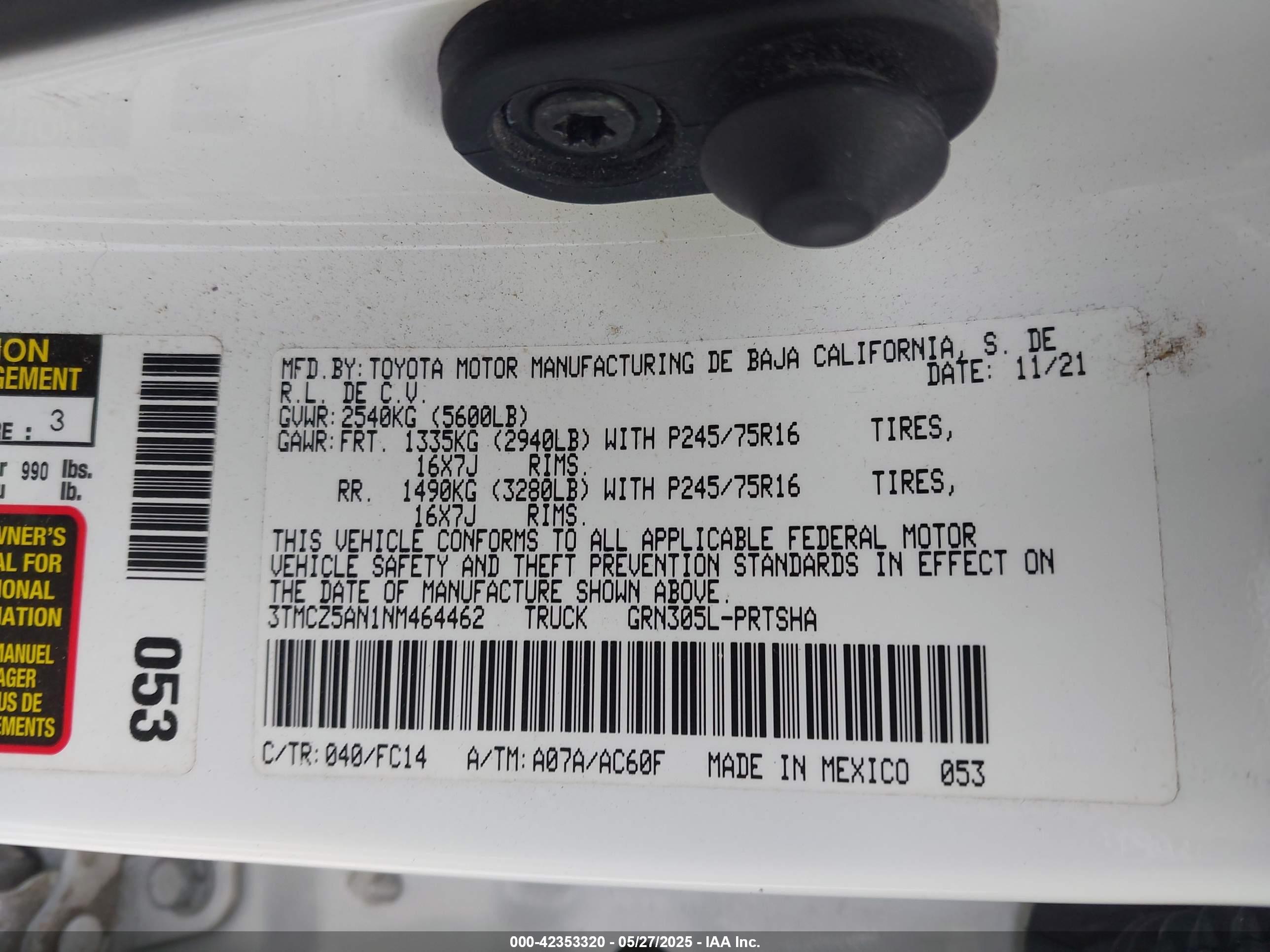 TOYOTA TACOMA image 9