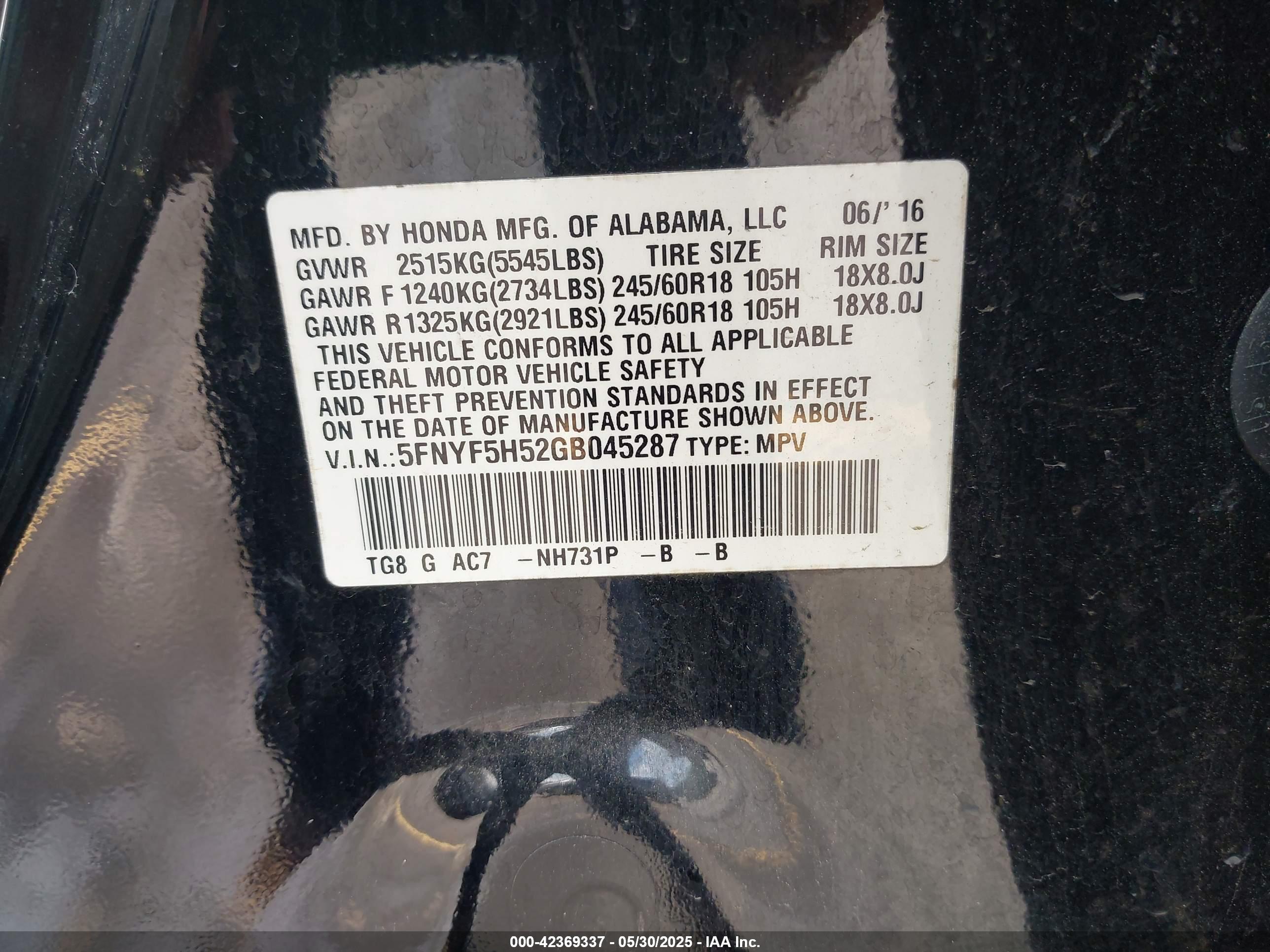 HONDA PILOT image 9