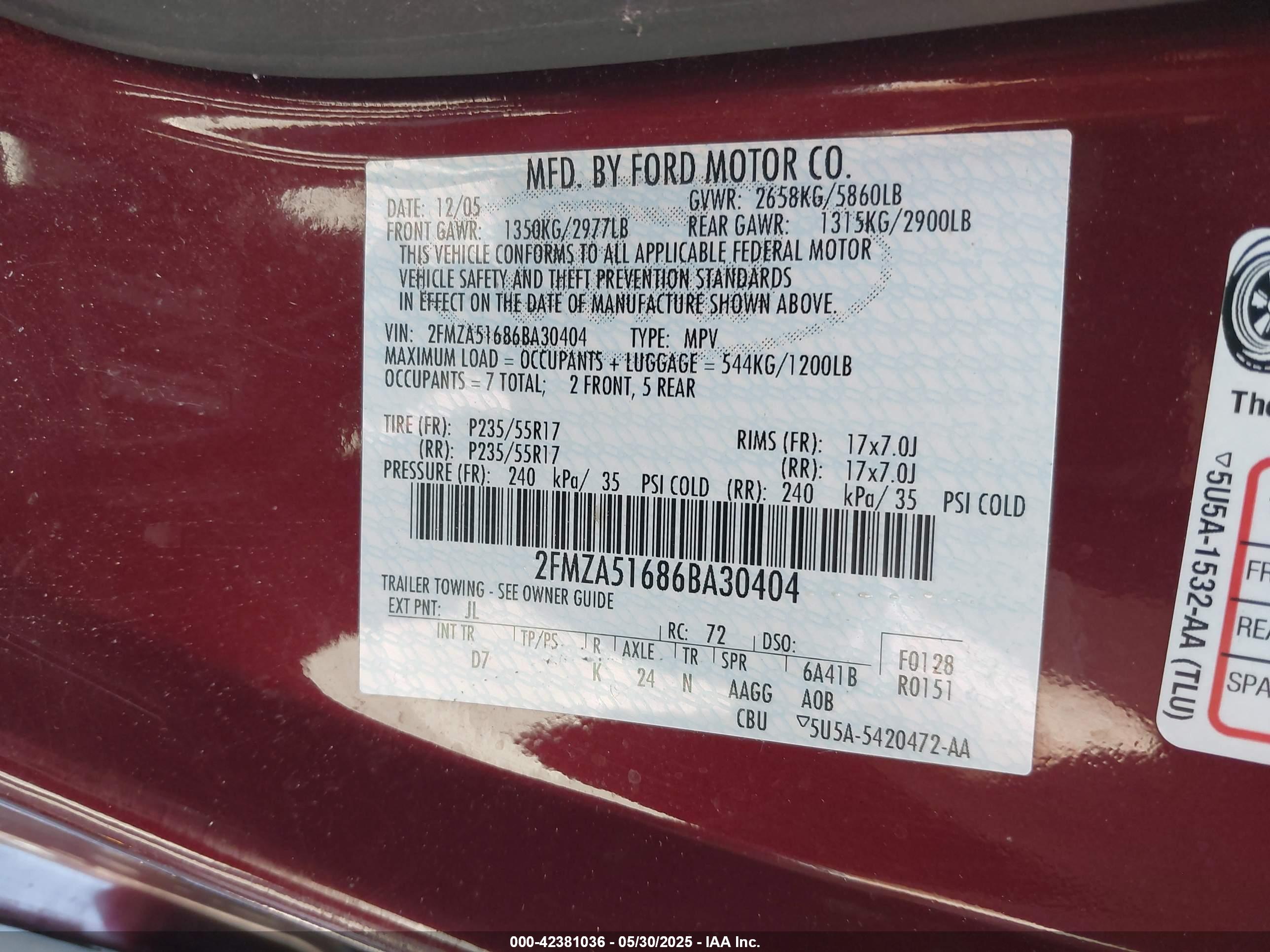 FORD FREESTAR image 9
