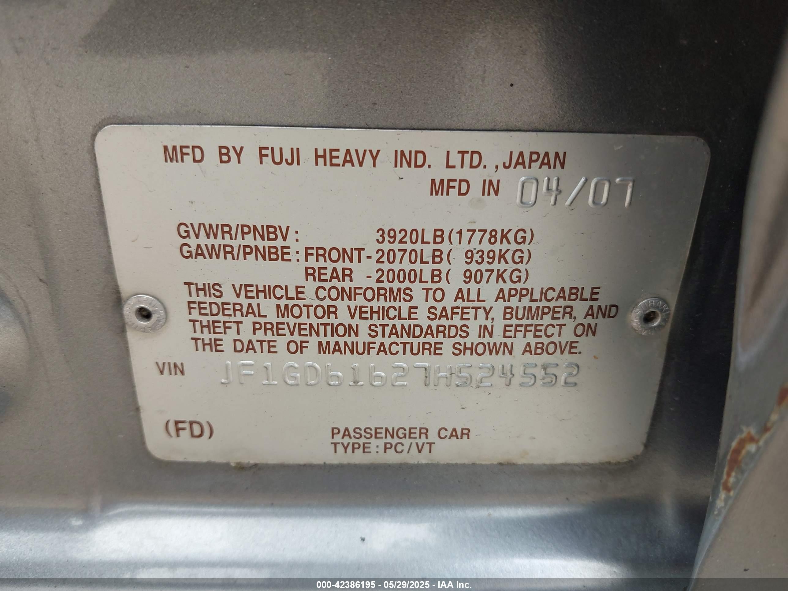 SUBARU IMPREZA image 9