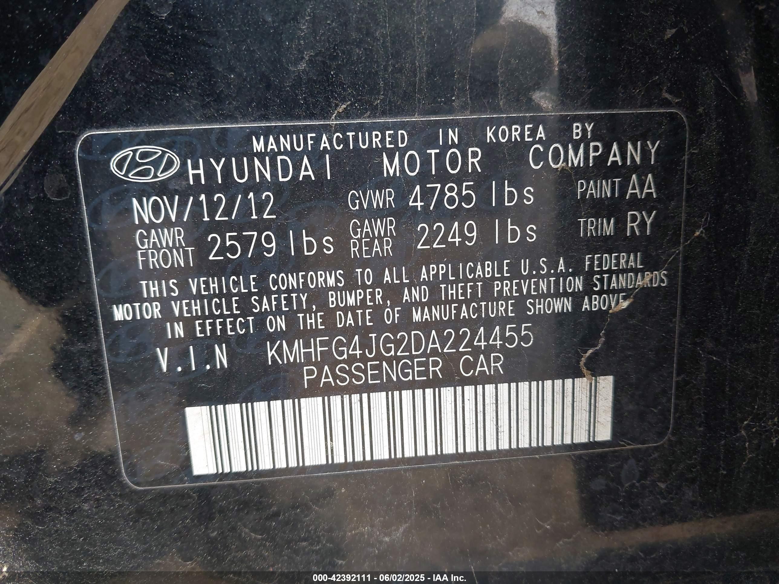 HYUNDAI AZERA image 9