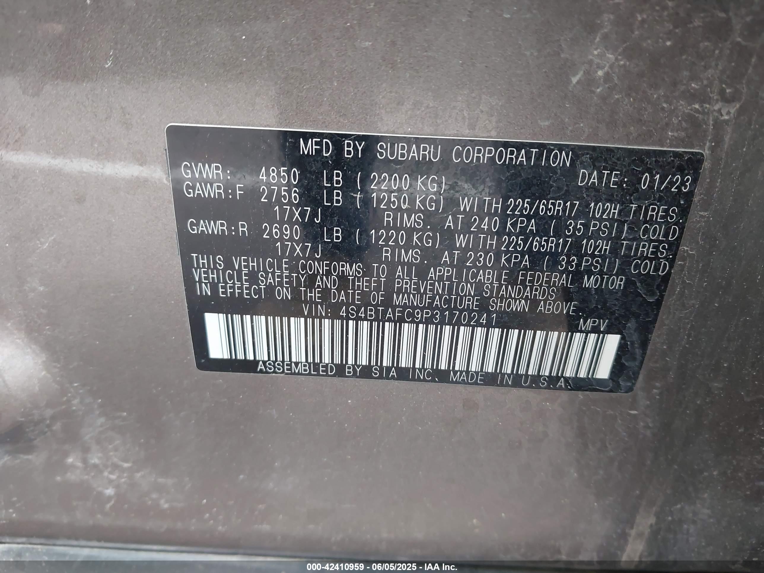 SUBARU OUTBACK image 9