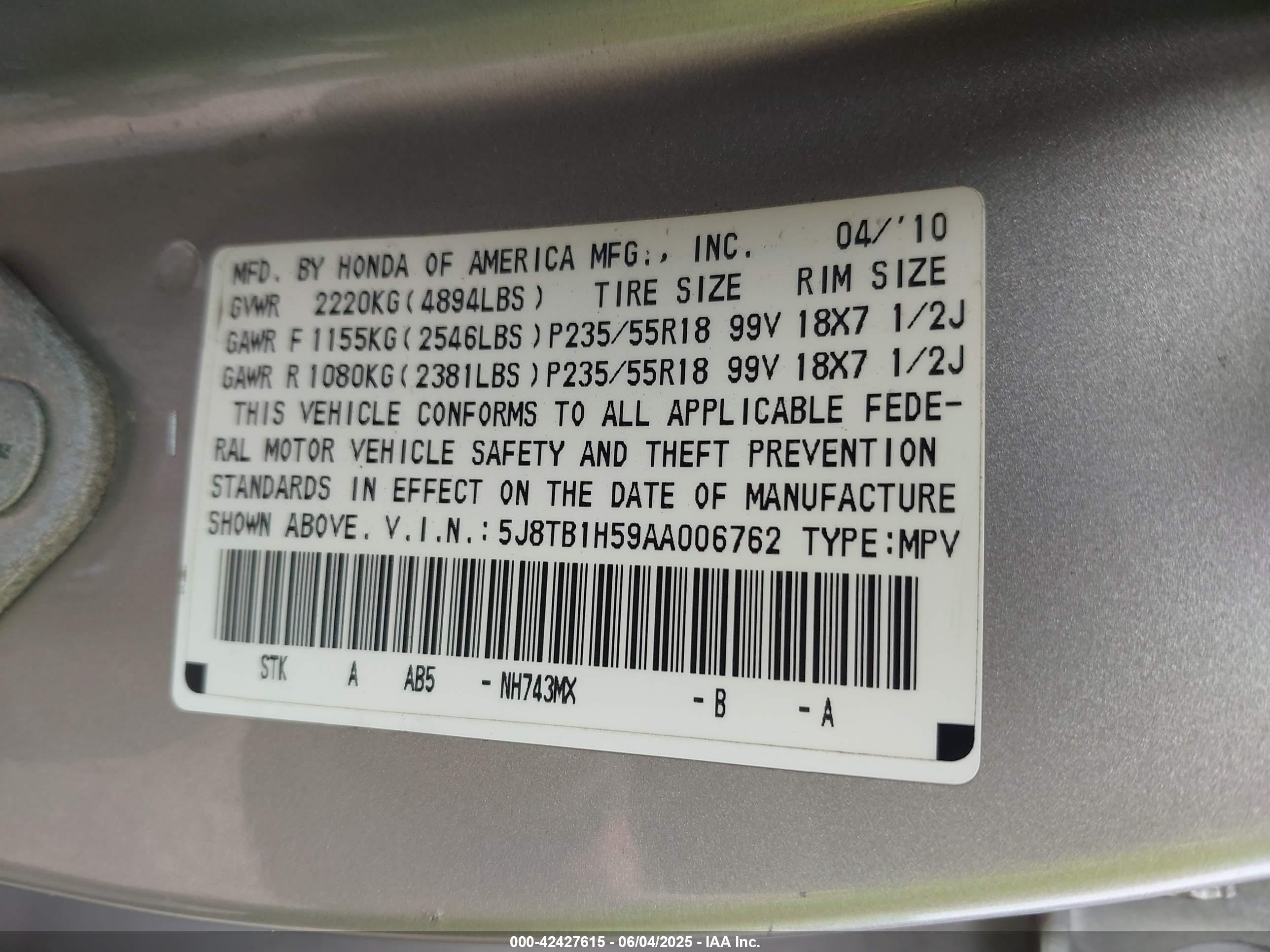 ACURA RDX image 9