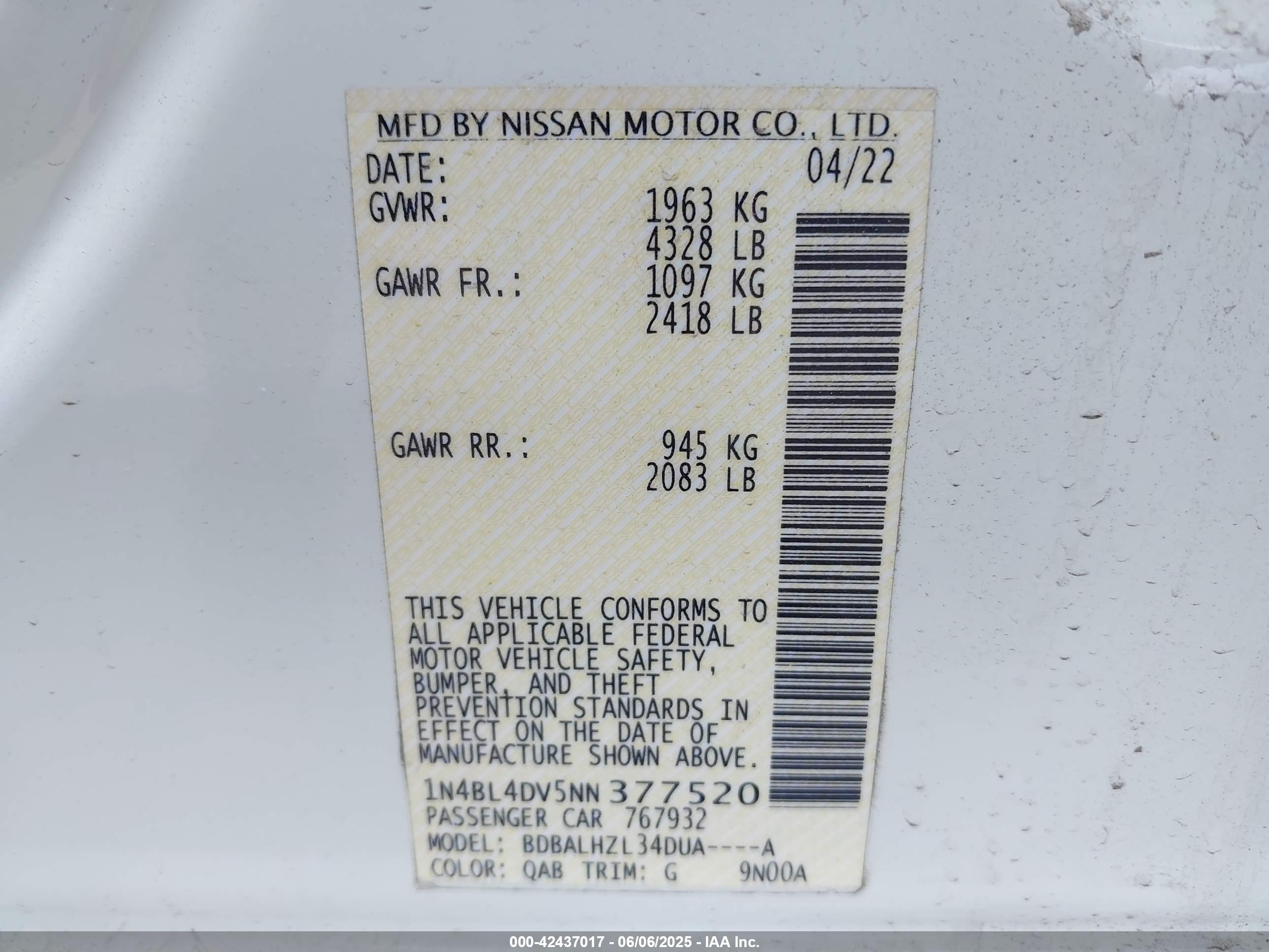 NISSAN ALTIMA image 9