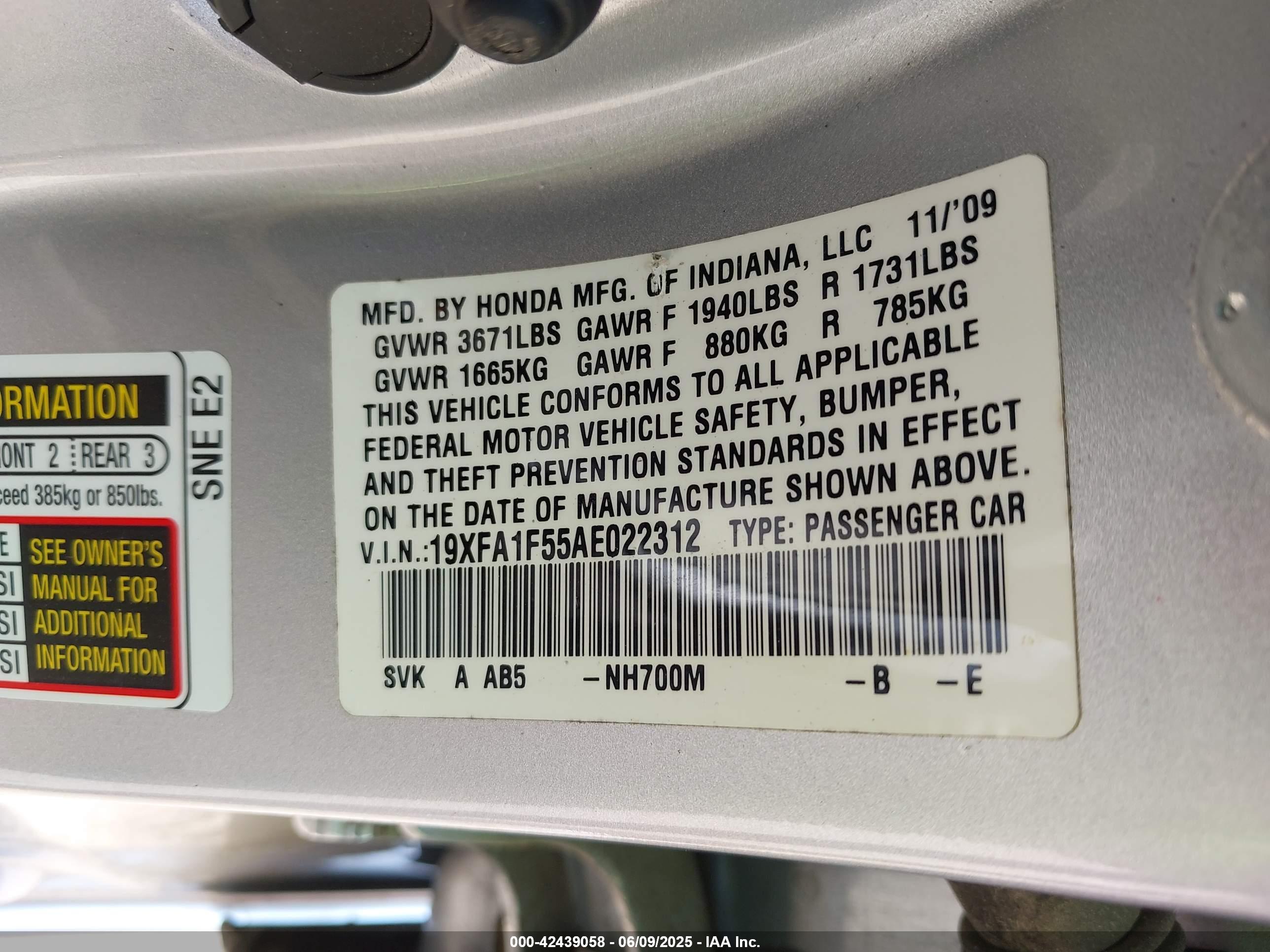 HONDA CIVIC image 9