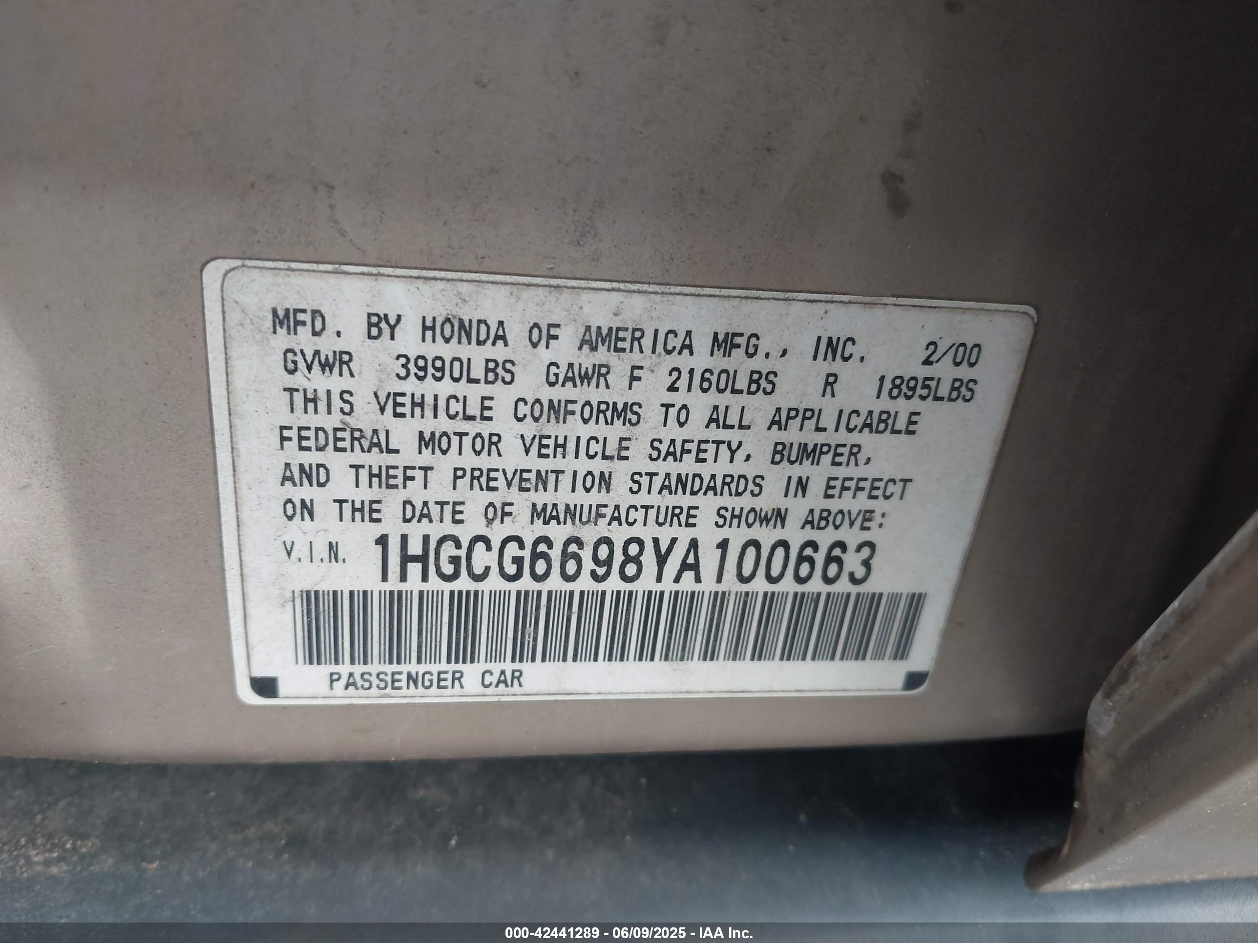 HONDA ACCORD image 9